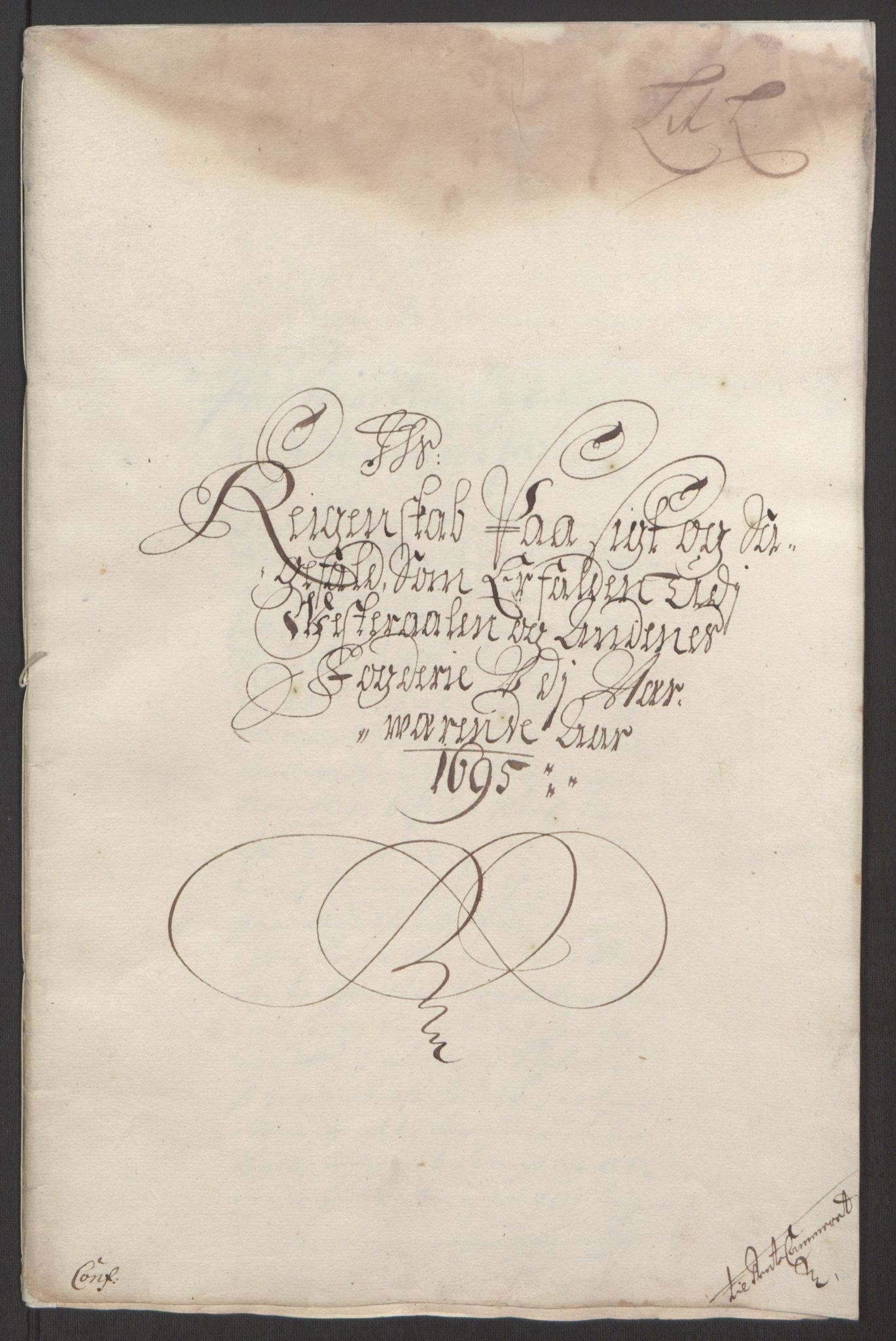 Rentekammeret inntil 1814, Reviderte regnskaper, Fogderegnskap, RA/EA-4092/R67/L4677: Fogderegnskap Vesterålen, Andenes og Lofoten, 1694-1695, p. 305