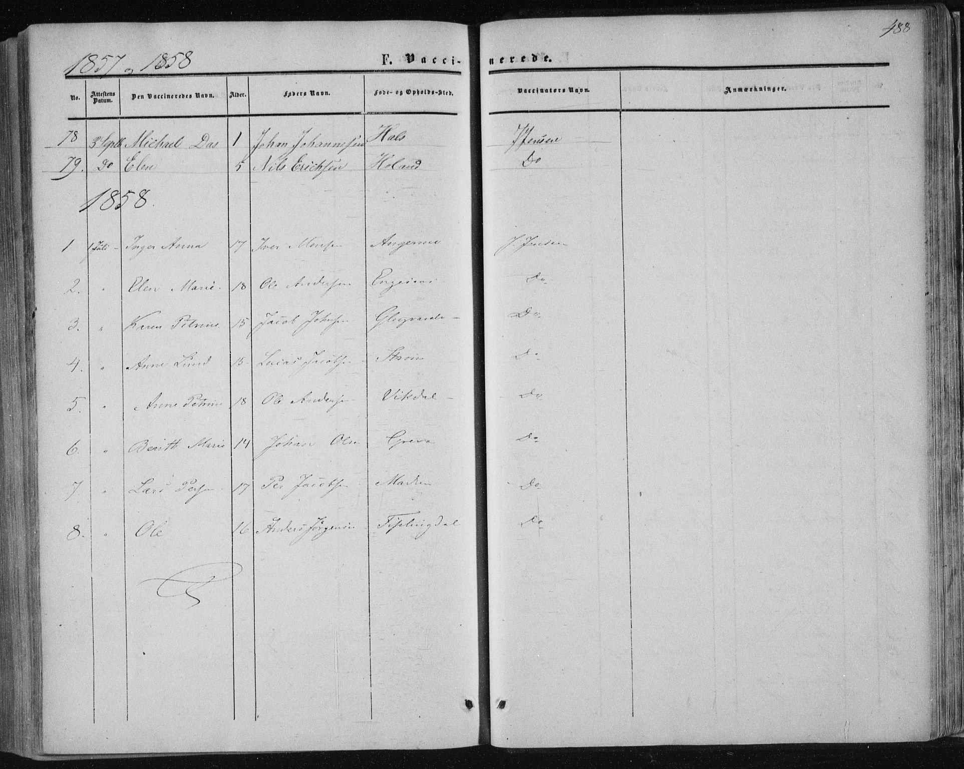 Ministerialprotokoller, klokkerbøker og fødselsregistre - Nordland, AV/SAT-A-1459/820/L0293: Parish register (official) no. 820A14, 1855-1865, p. 488