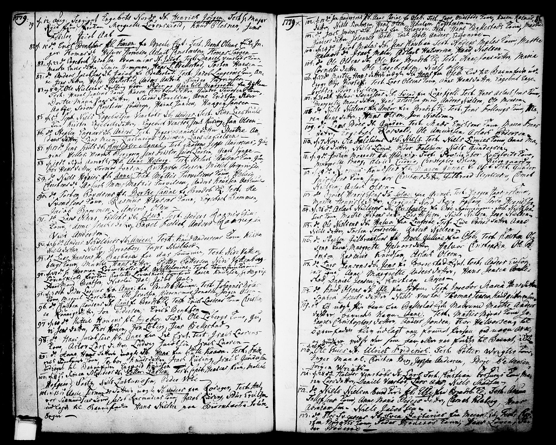 Gjerpen kirkebøker, SAKO/A-265/F/Fa/L0002: Parish register (official) no. I 2, 1747-1795, p. 85