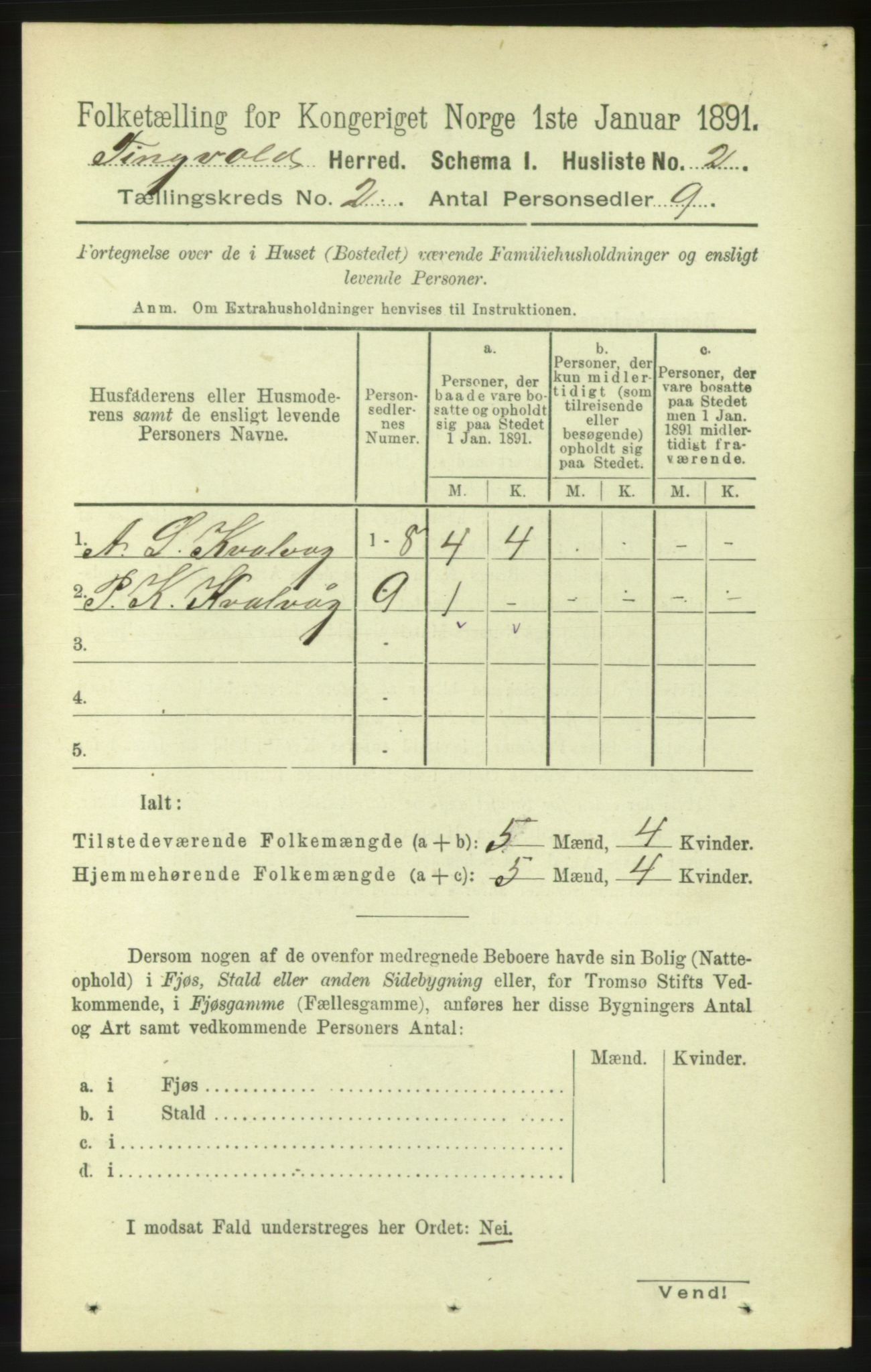 RA, 1891 census for 1560 Tingvoll, 1891, p. 523