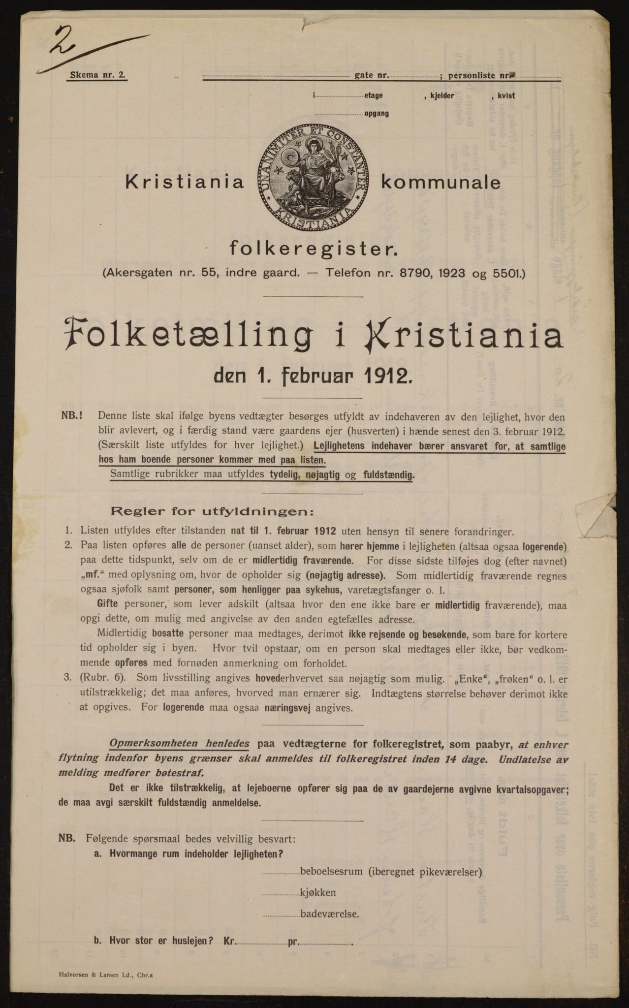 OBA, Municipal Census 1912 for Kristiania, 1912, p. 6440