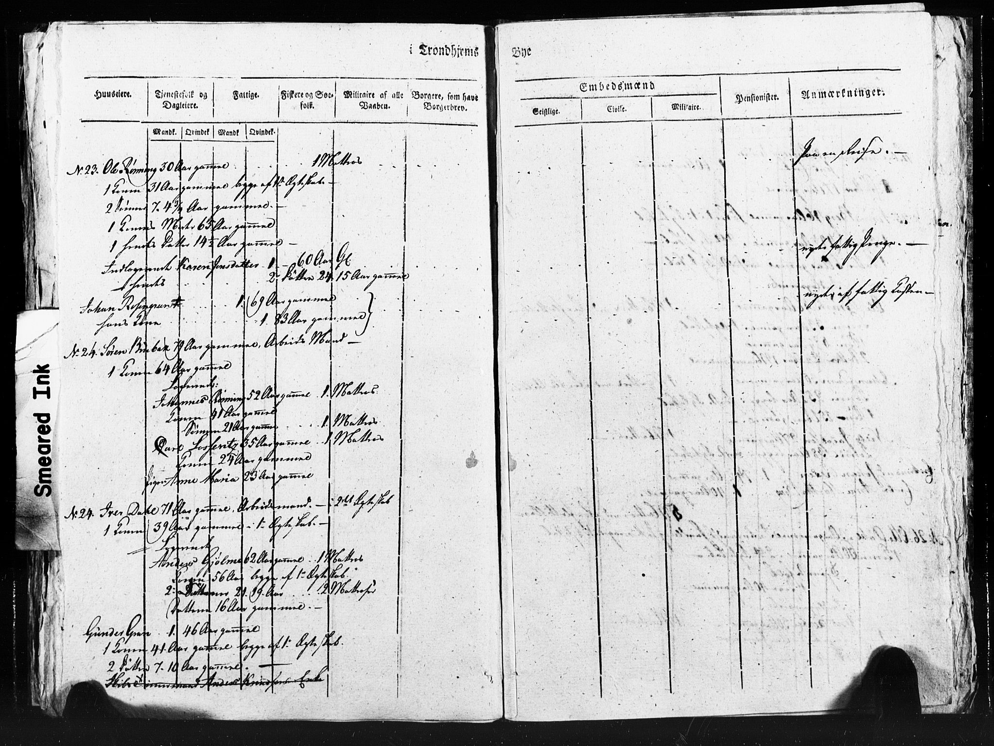 SAT, Census 1815 for Trondheim (transcript), 1815, p. 346