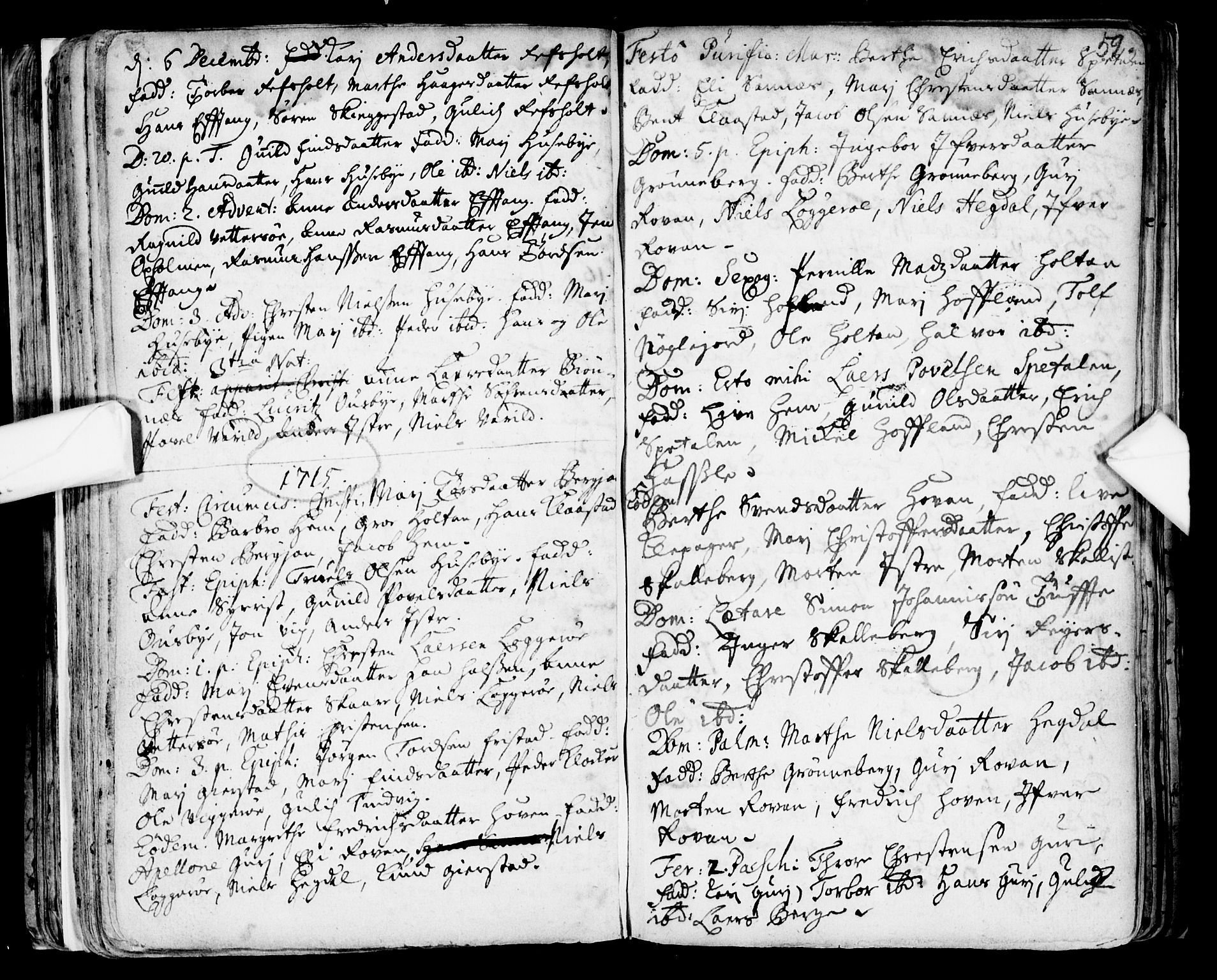 Tjølling kirkebøker, SAKO/A-60/F/Fa/L0001: Parish register (official) no. 1, 1670-1716, p. 59