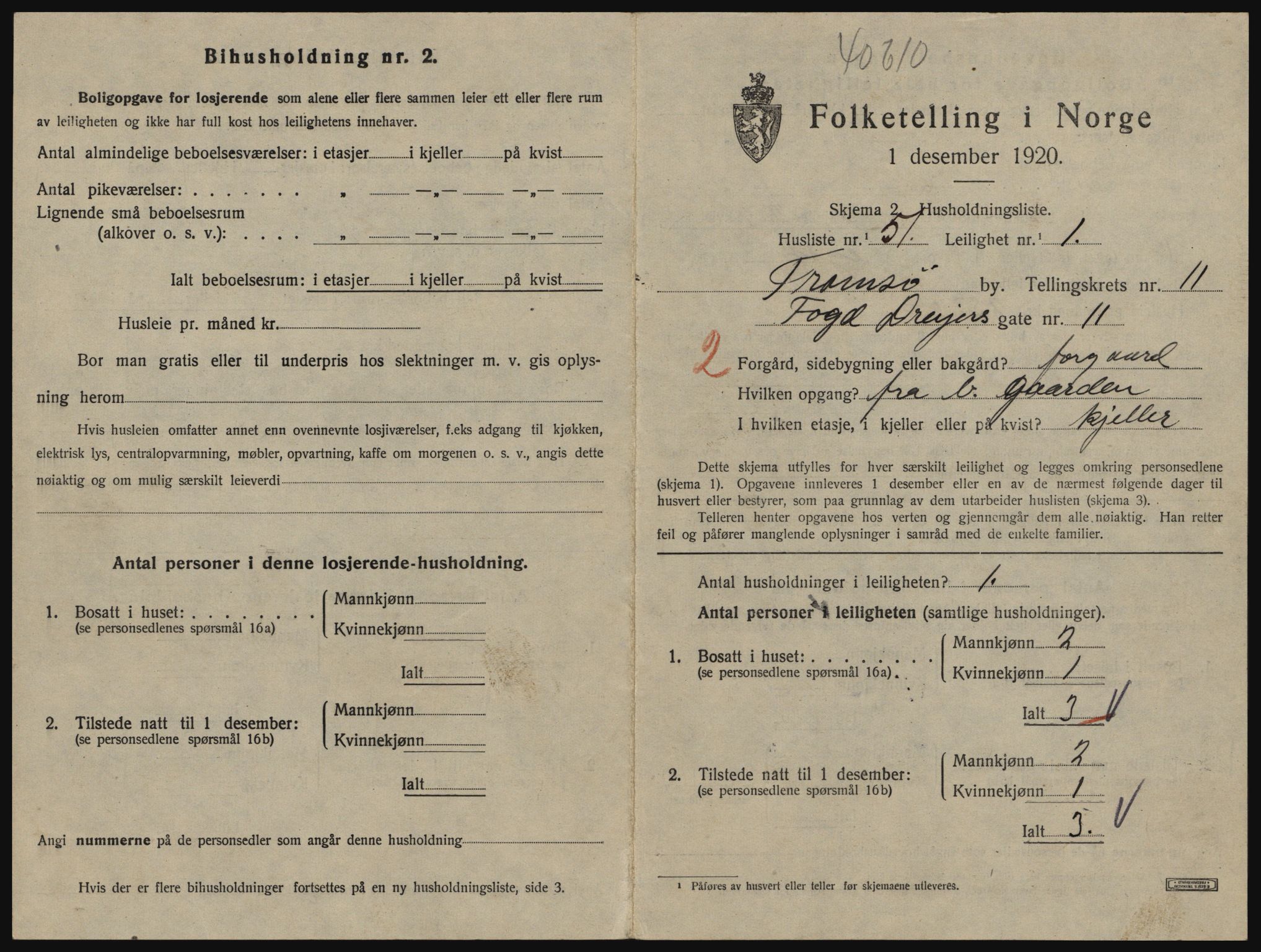 SATØ, 1920 census for Tromsø, 1920, p. 5815