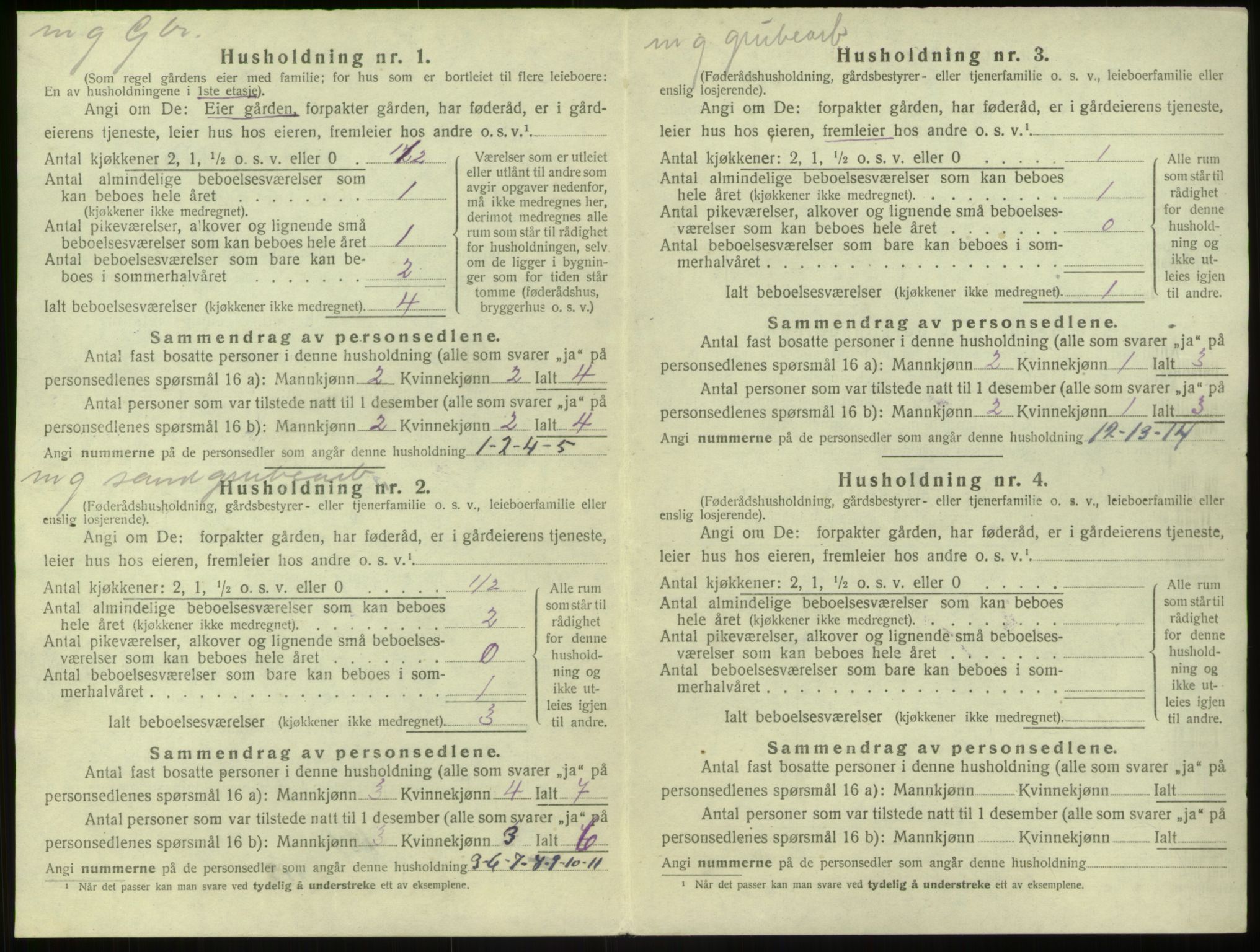 SAB, 1920 census for Modalen, 1920, p. 75