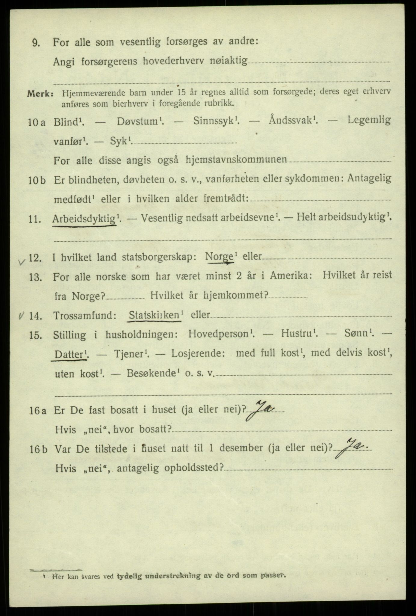 SAB, 1920 census for Bergen, 1920, p. 79076