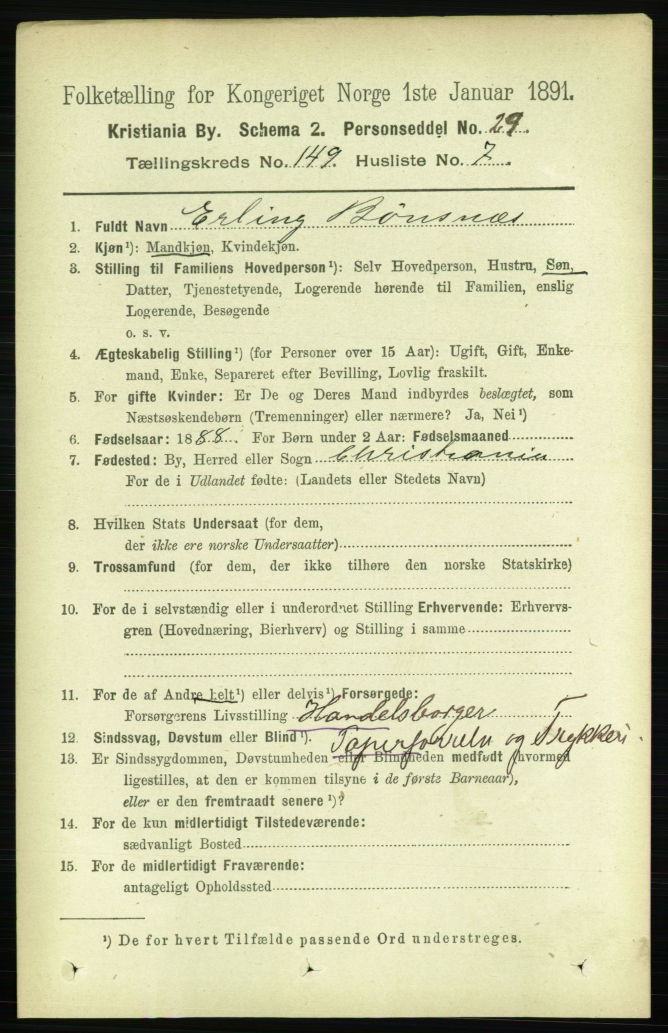 RA, 1891 census for 0301 Kristiania, 1891, p. 83301