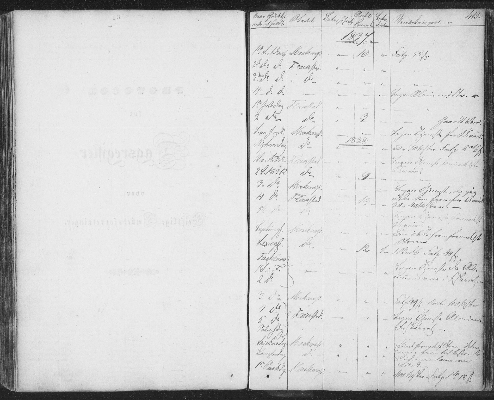 Ministerialprotokoller, klokkerbøker og fødselsregistre - Nordland, SAT/A-1459/885/L1202: Parish register (official) no. 885A03, 1838-1859, p. 413