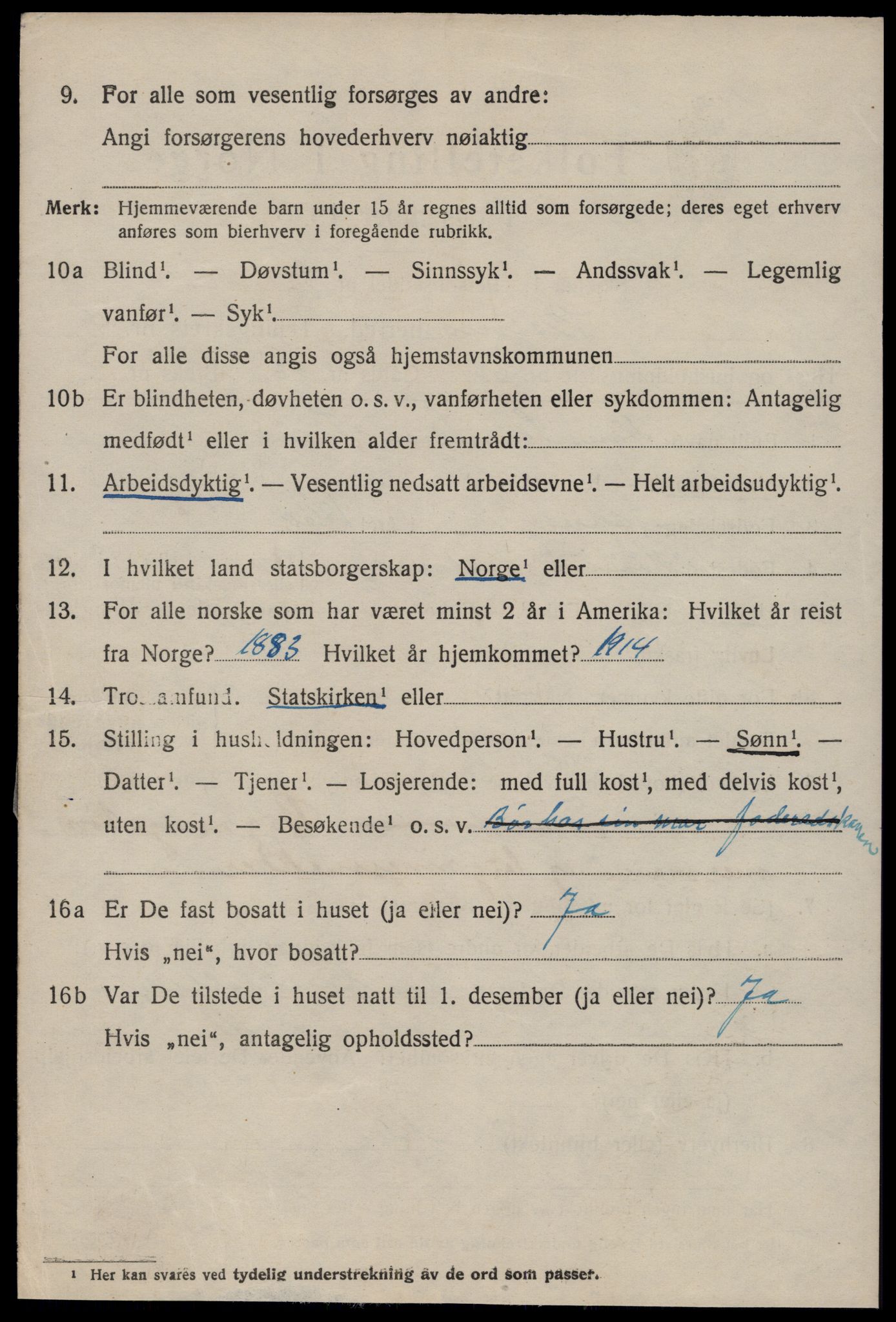 SAT, 1920 census for Vestnes, 1920, p. 3928