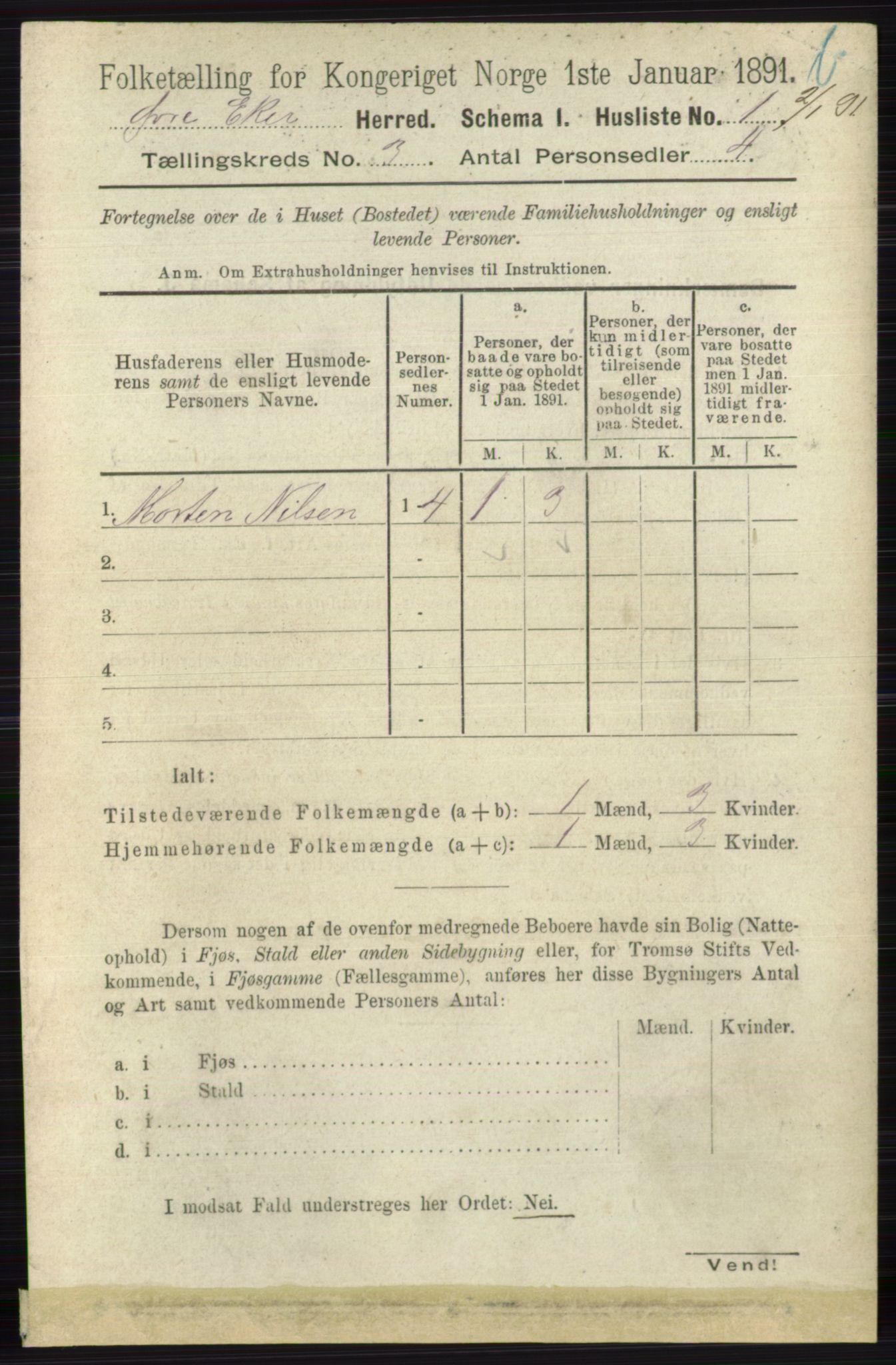 RA, 1891 census for 0624 Øvre Eiker, 1891, p. 9002
