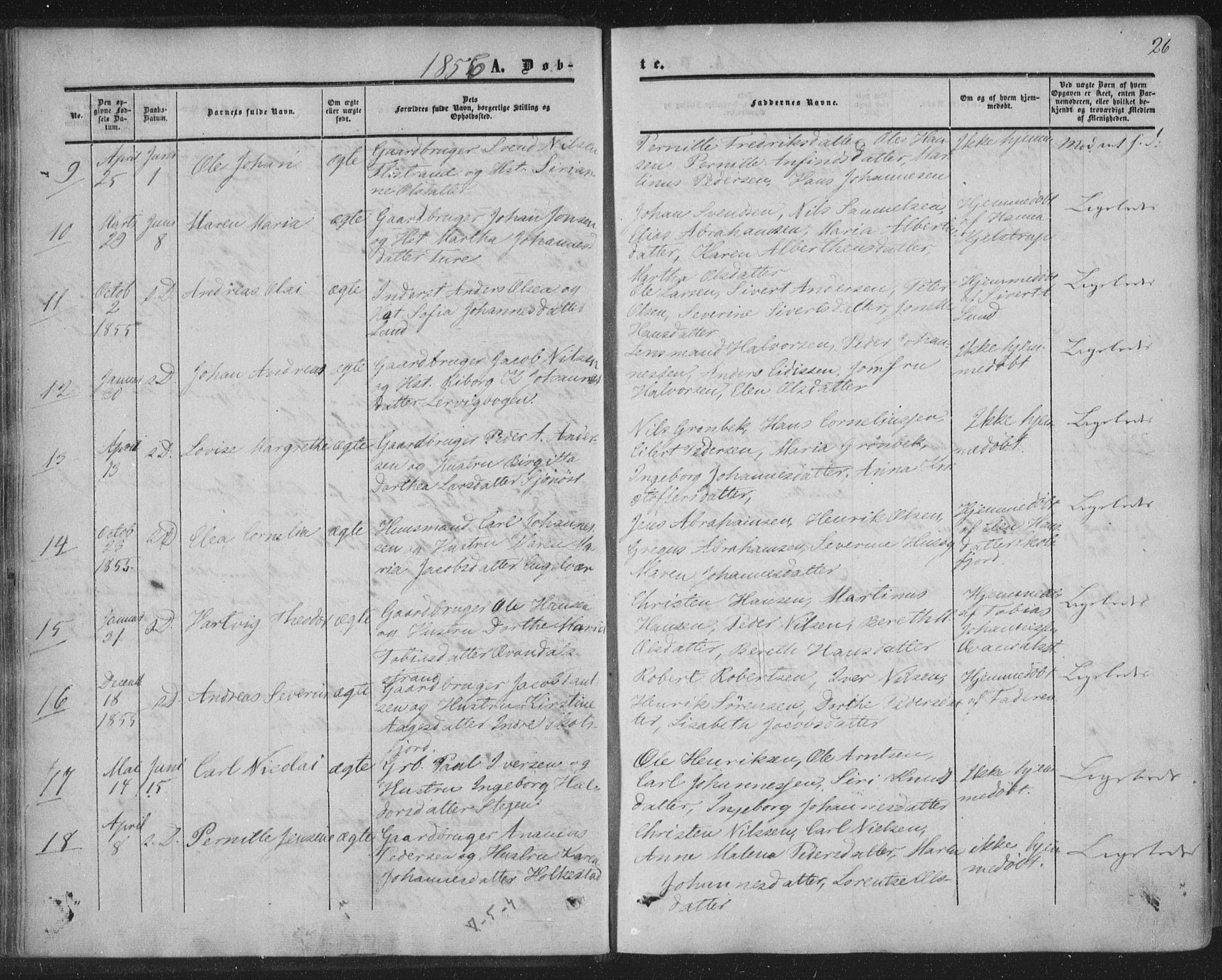 Ministerialprotokoller, klokkerbøker og fødselsregistre - Nordland, AV/SAT-A-1459/855/L0800: Parish register (official) no. 855A08, 1852-1864, p. 26