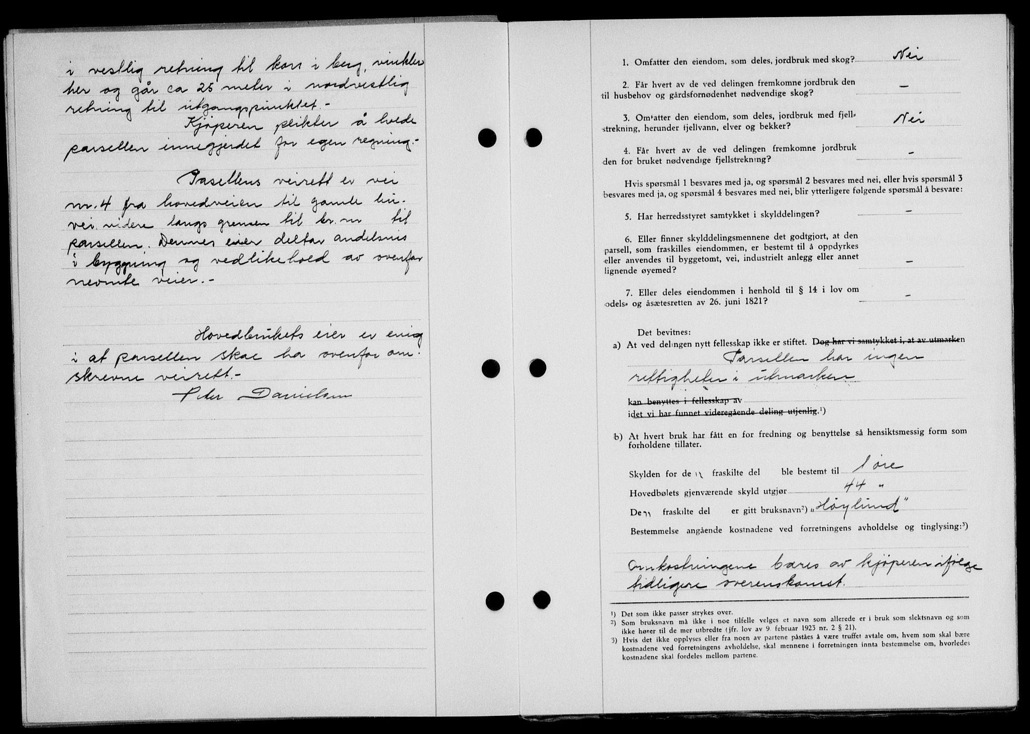 Lofoten sorenskriveri, SAT/A-0017/1/2/2C/L0014a: Mortgage book no. 14a, 1946-1946, Diary no: : 619/1946