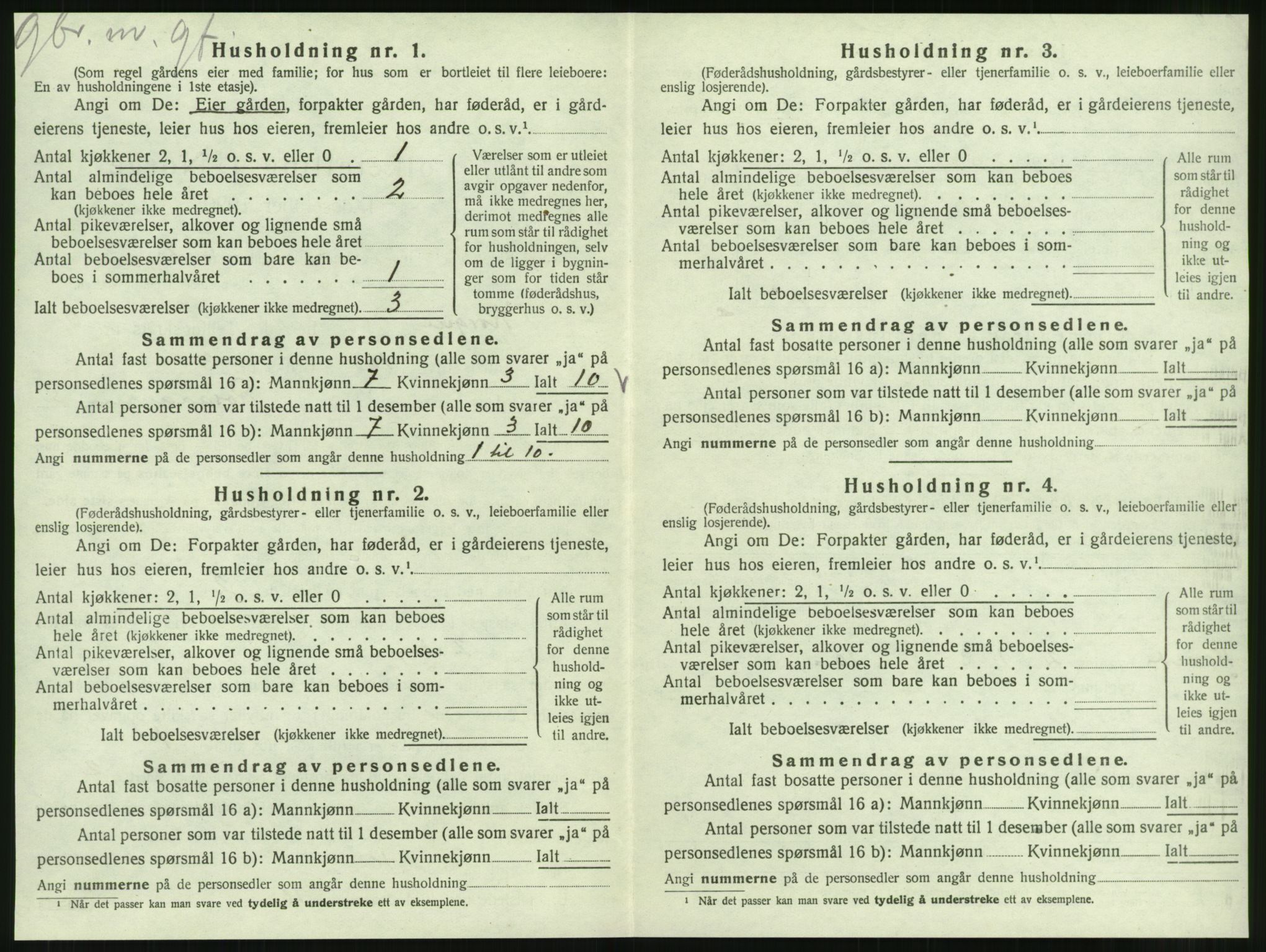 SAT, 1920 census for Korgen, 1920, p. 105