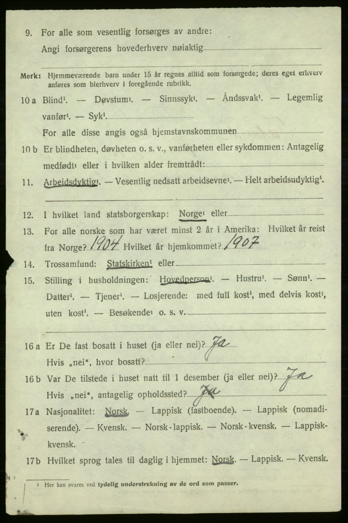 SATØ, 1920 census for Talvik, 1920, p. 2577