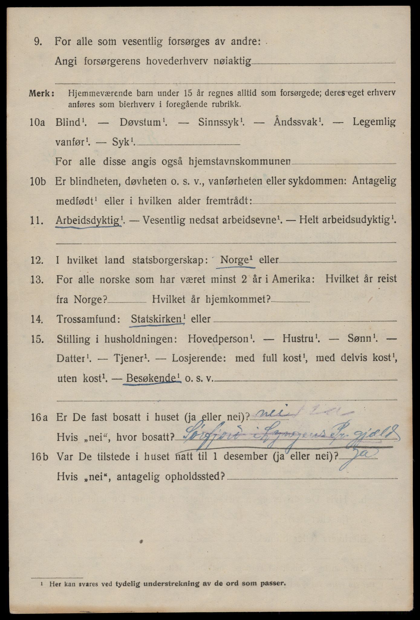 SAST, 1920 census for Stavanger, 1920, p. 103843