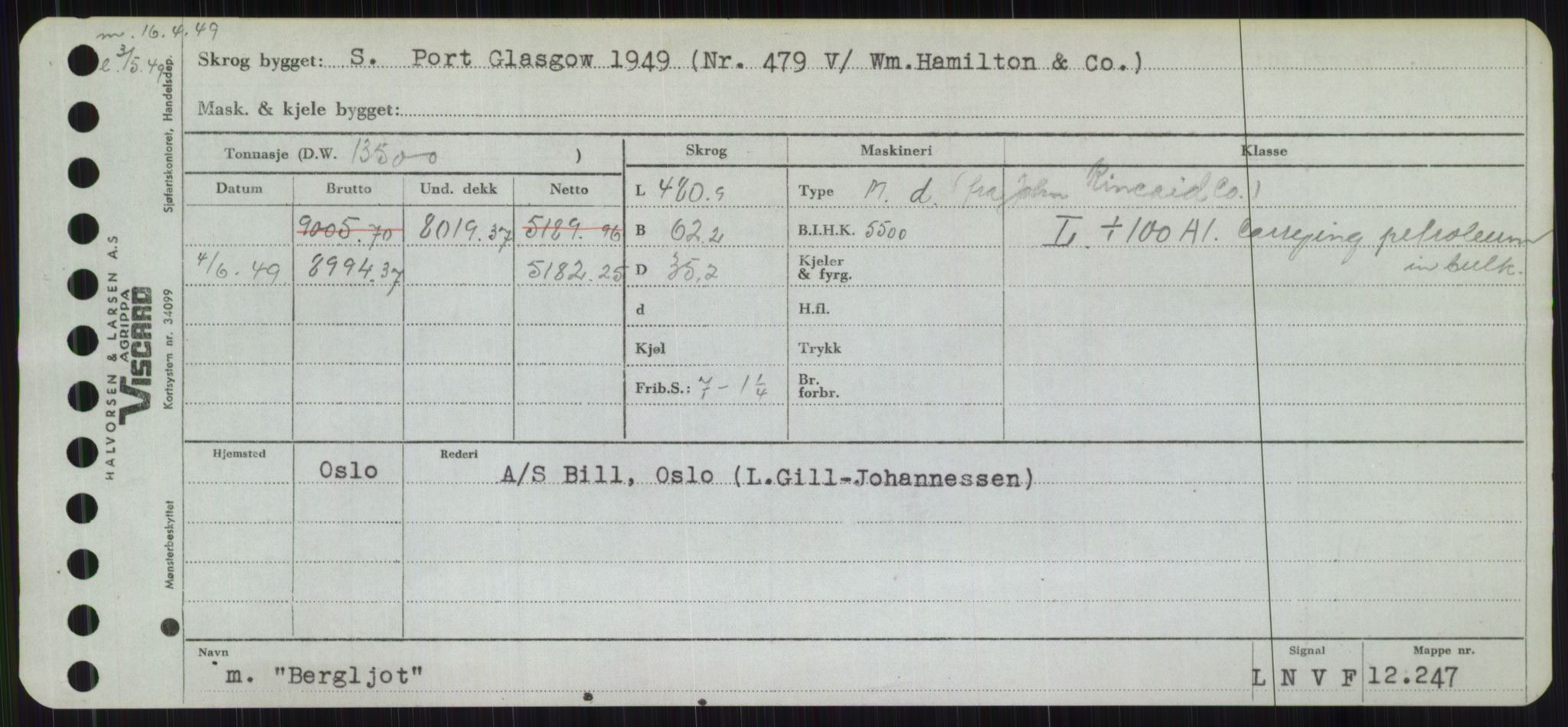 Sjøfartsdirektoratet med forløpere, Skipsmålingen, RA/S-1627/H/Hb/L0001: Fartøy, A-D, p. 235