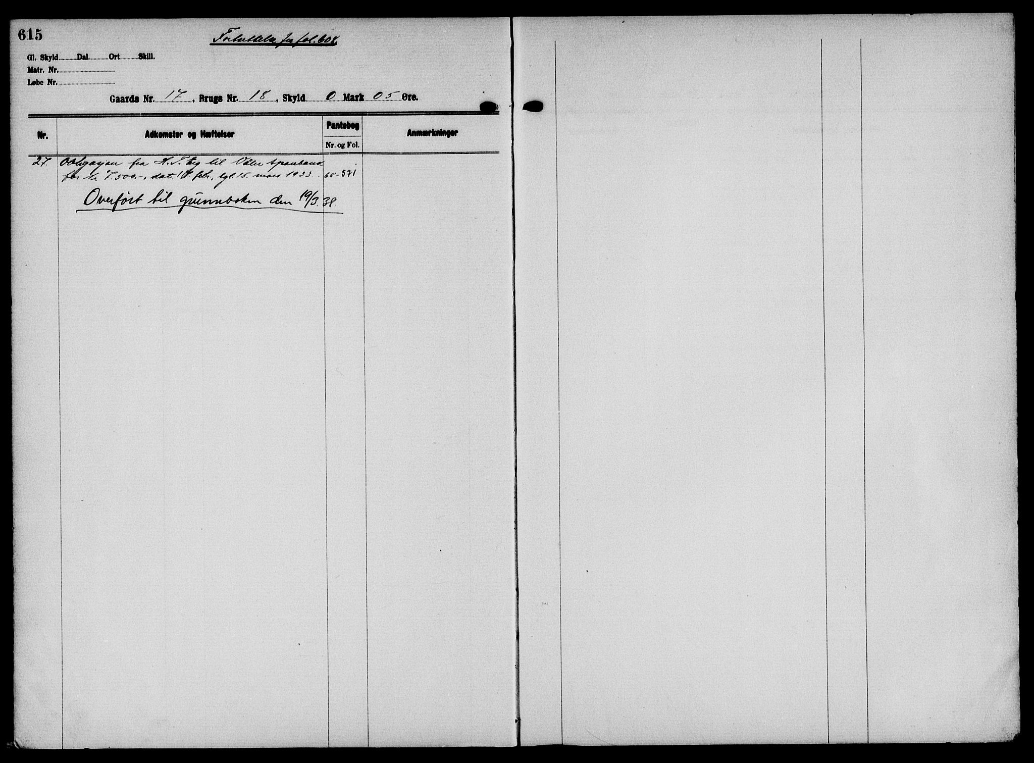 Solør tingrett, AV/SAH-TING-008/H/Ha/Hak/L0001: Mortgage register no. I, 1900-1935, p. 615