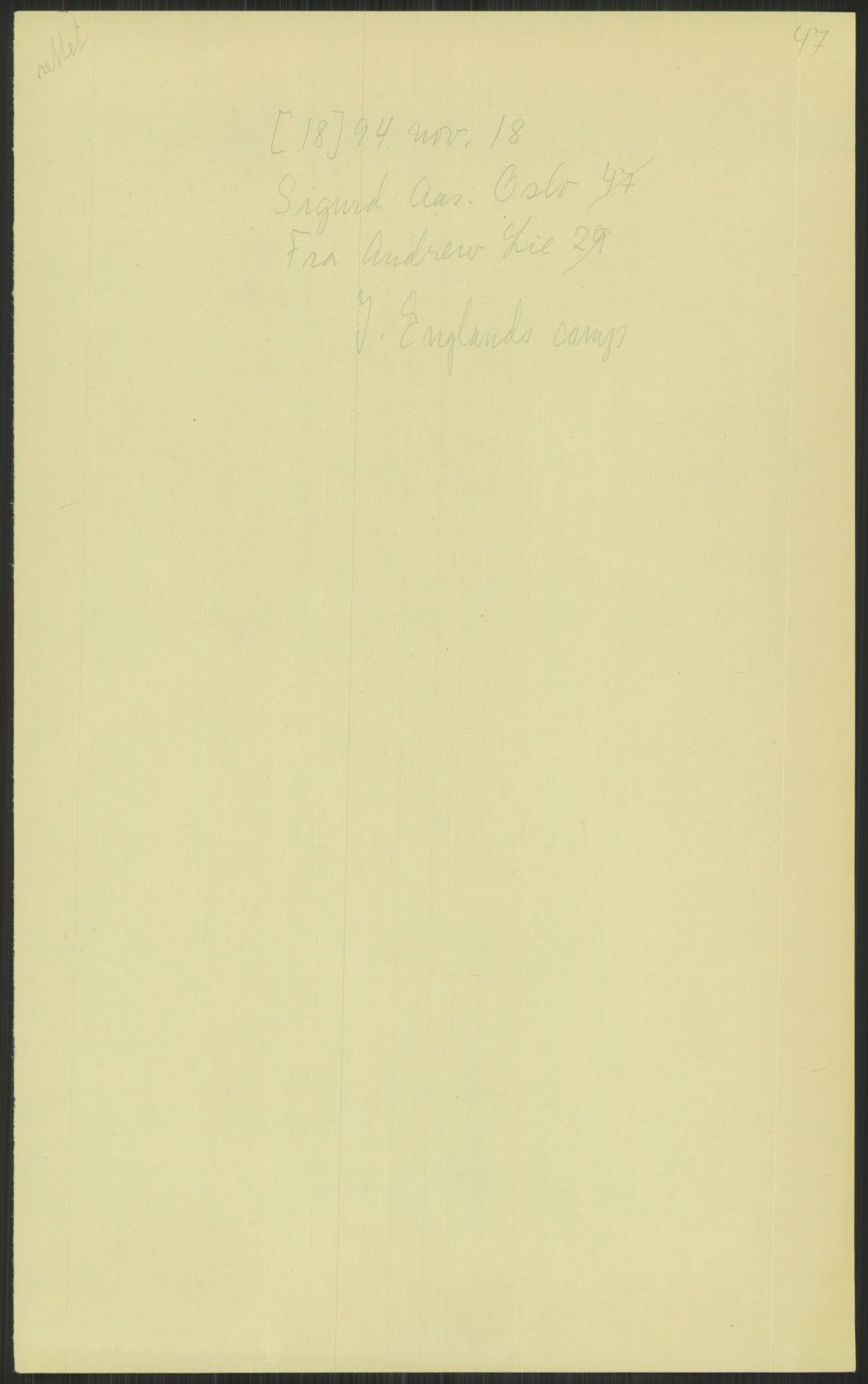 Samlinger til kildeutgivelse, Amerikabrevene, AV/RA-EA-4057/F/L0034: Innlån fra Nord-Trøndelag, 1838-1914, p. 509