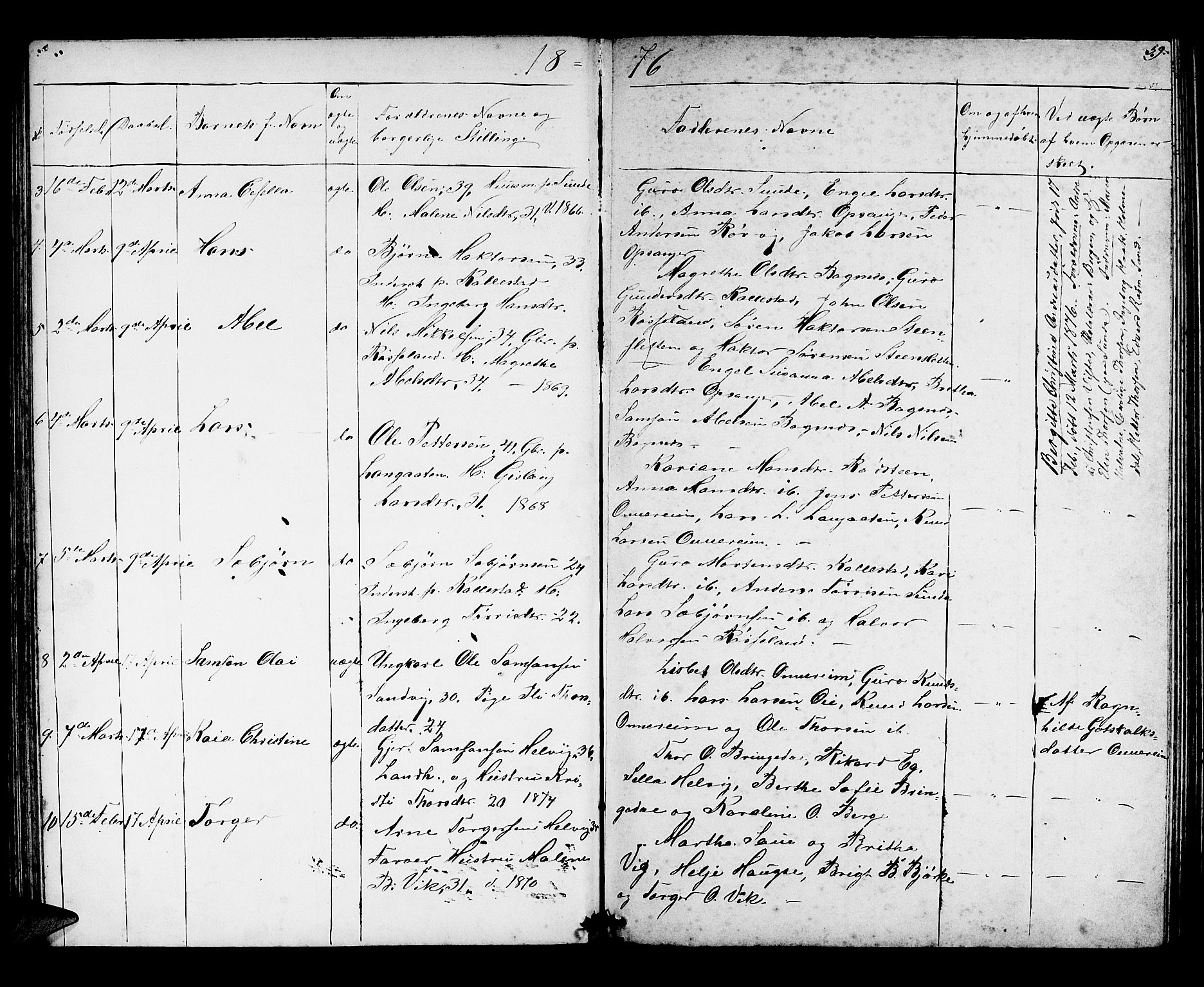 Husnes Sokneprestembete, AV/SAB-A-75901/H/Hab: Parish register (copy) no. A 1, 1856-1880, p. 59