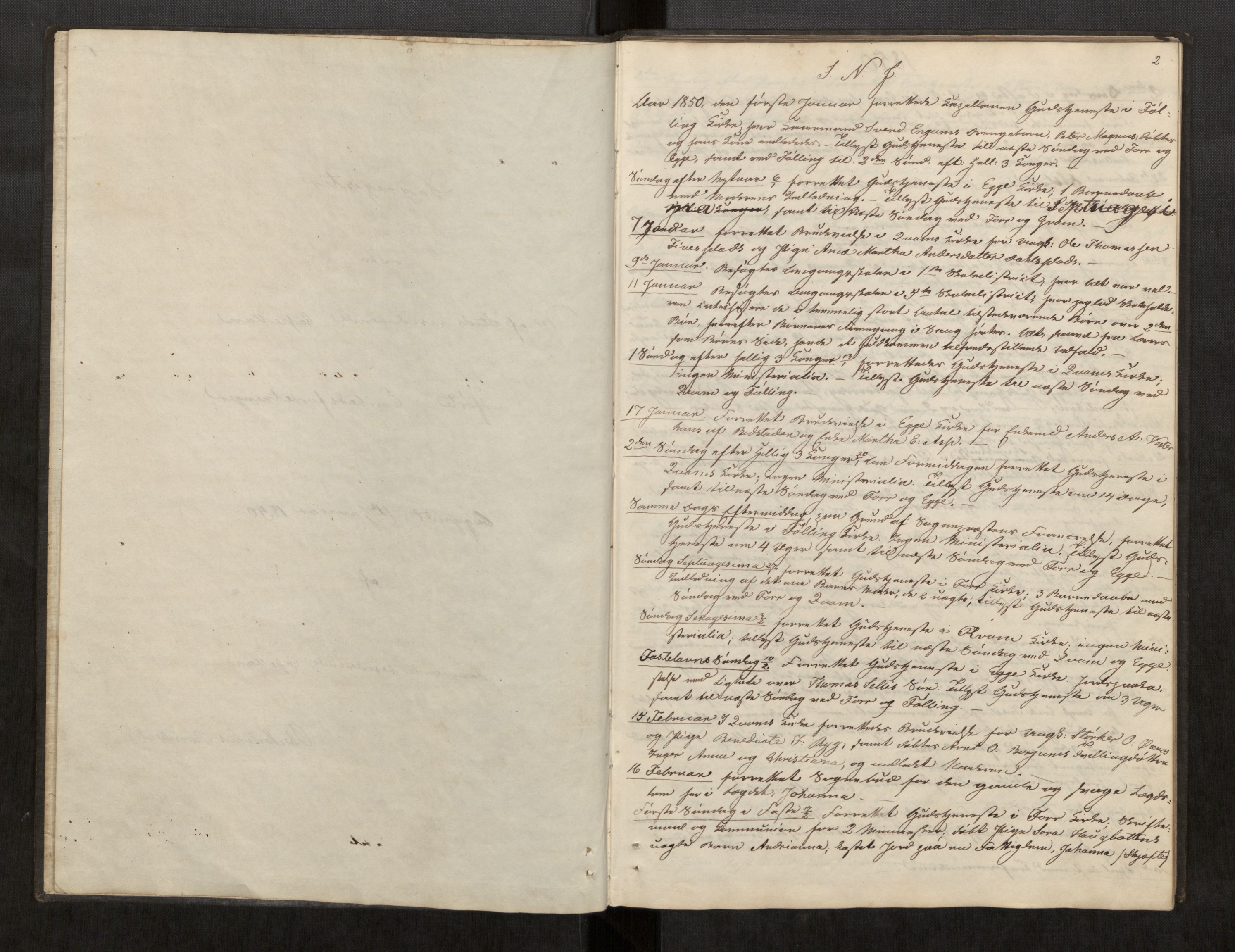 Stod sokneprestkontor, AV/SAT-A-1164/2/I/I1/I1d/L0002: Curate's parish register no. 2, 1850-1869, p. 2