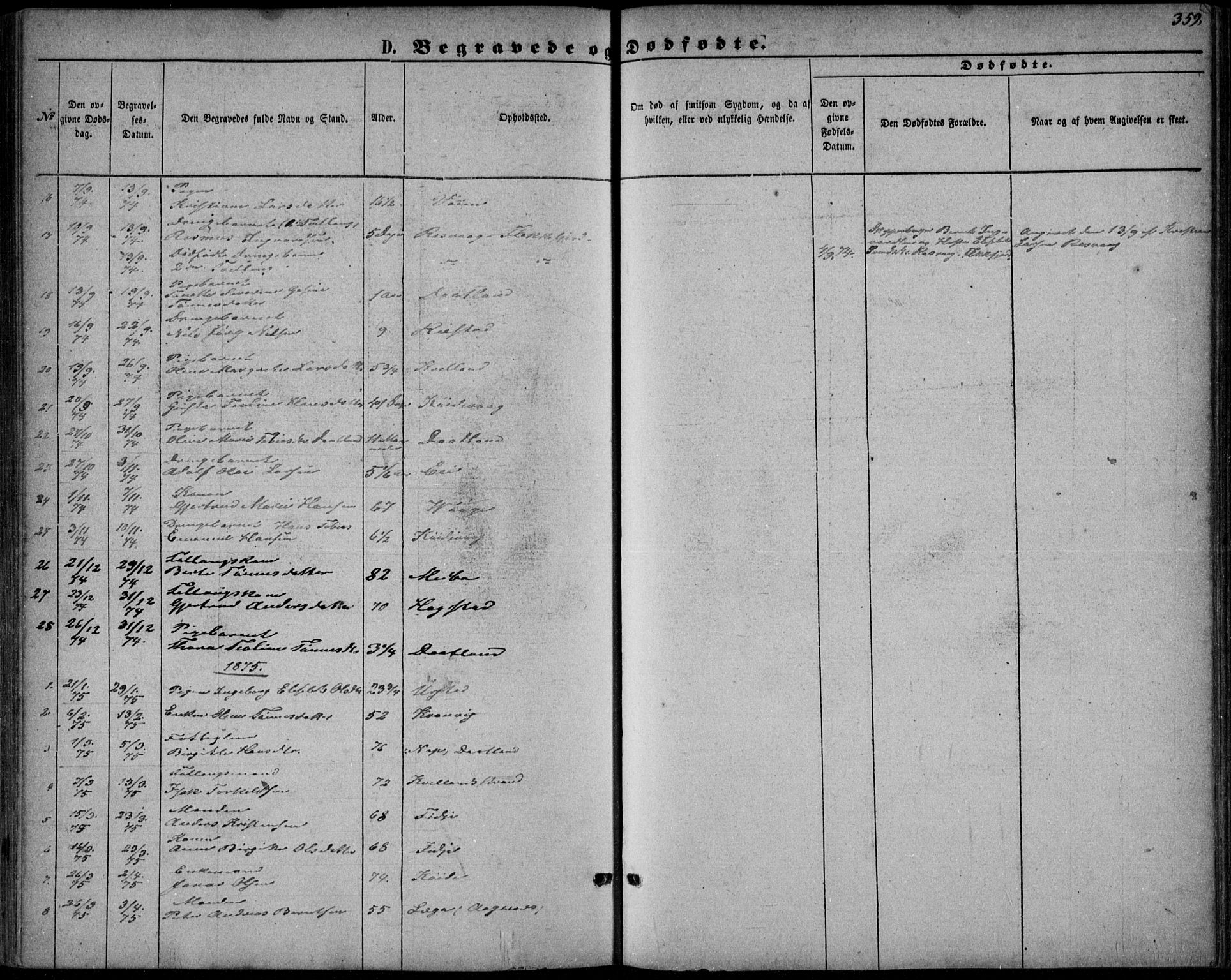 Flekkefjord sokneprestkontor, AV/SAK-1111-0012/F/Fb/Fbb/L0003: Parish register (copy) no. B 3, 1867-1889, p. 359