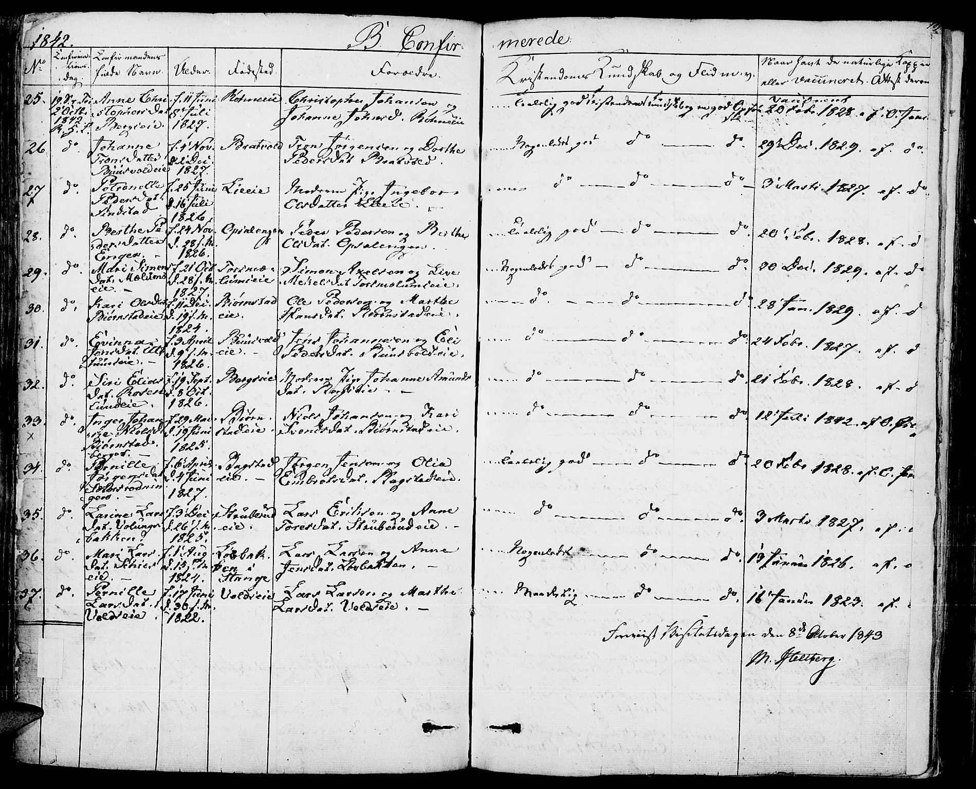 Romedal prestekontor, AV/SAH-PREST-004/K/L0003: Parish register (official) no. 3, 1829-1846, p. 169