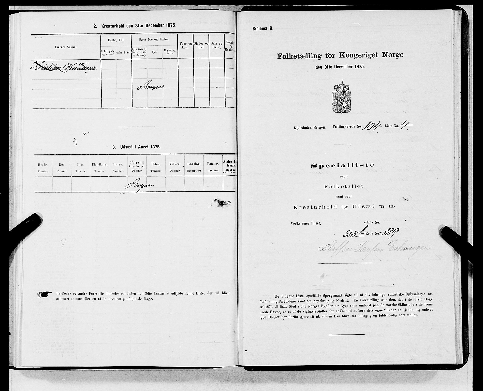 SAB, 1875 census for 1301 Bergen, 1875, p. 5642