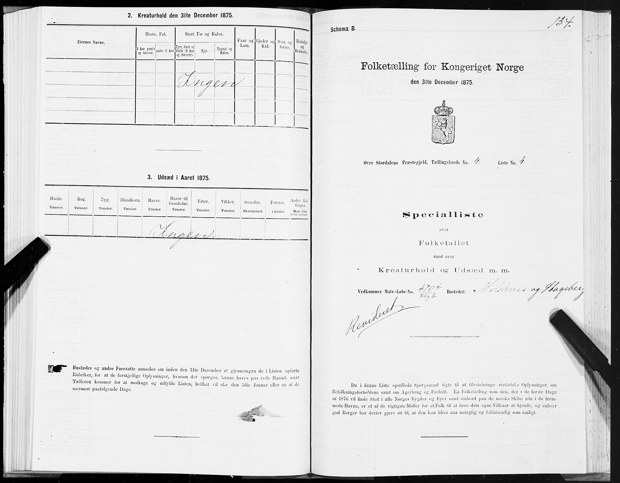 SAT, 1875 census for 1711P Øvre Stjørdal, 1875, p. 2134