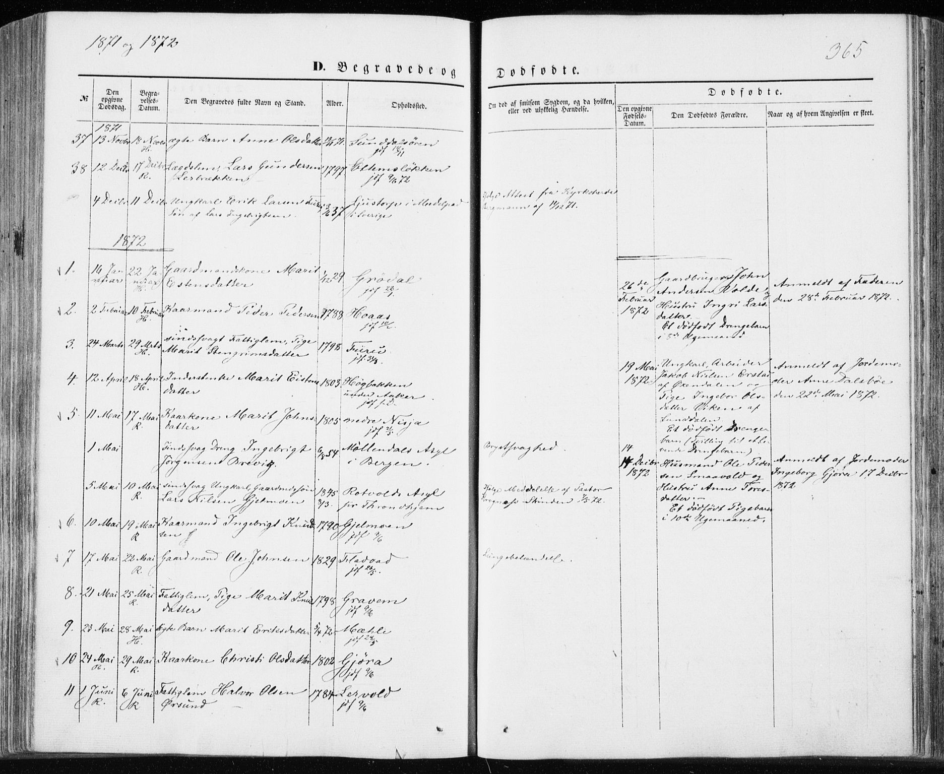 Ministerialprotokoller, klokkerbøker og fødselsregistre - Møre og Romsdal, SAT/A-1454/590/L1013: Parish register (official) no. 590A05, 1847-1877, p. 365