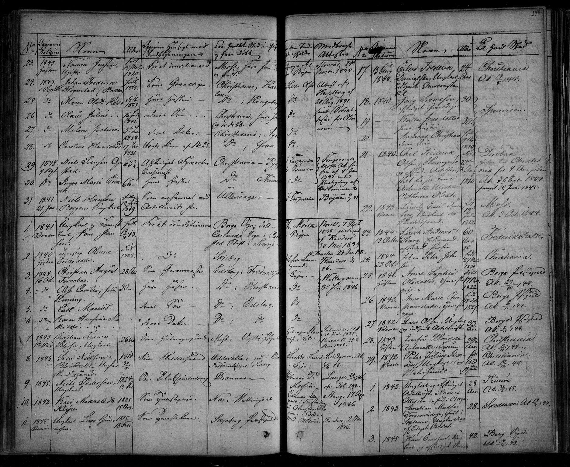 Fredrikstad prestekontor Kirkebøker, AV/SAO-A-11082/F/Fa/L0005: Parish register (official) no. 5, 1835-1856, p. 378