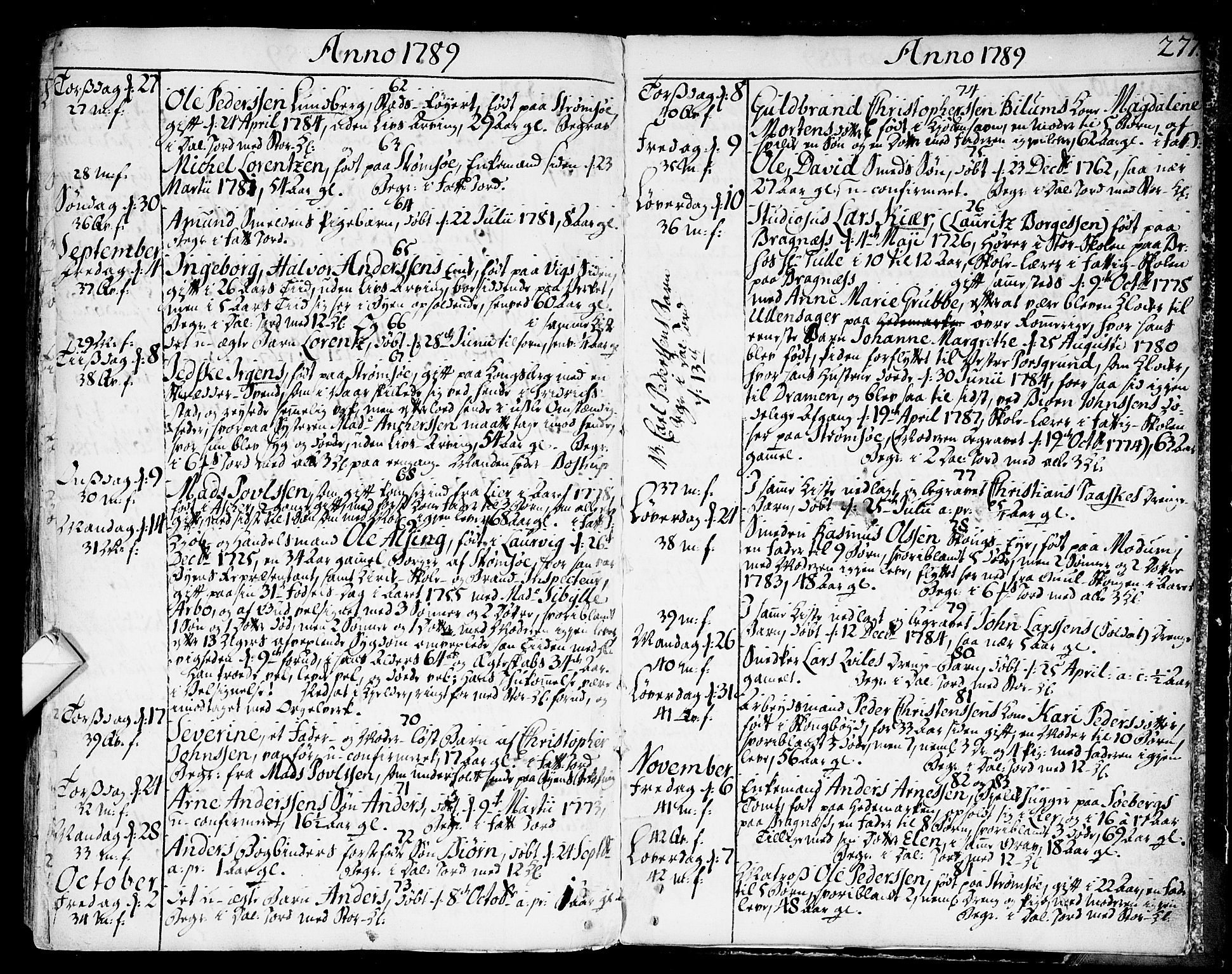 Strømsø kirkebøker, AV/SAKO-A-246/F/Fa/L0009: Parish register (official) no. I 9, 1752-1791, p. 277