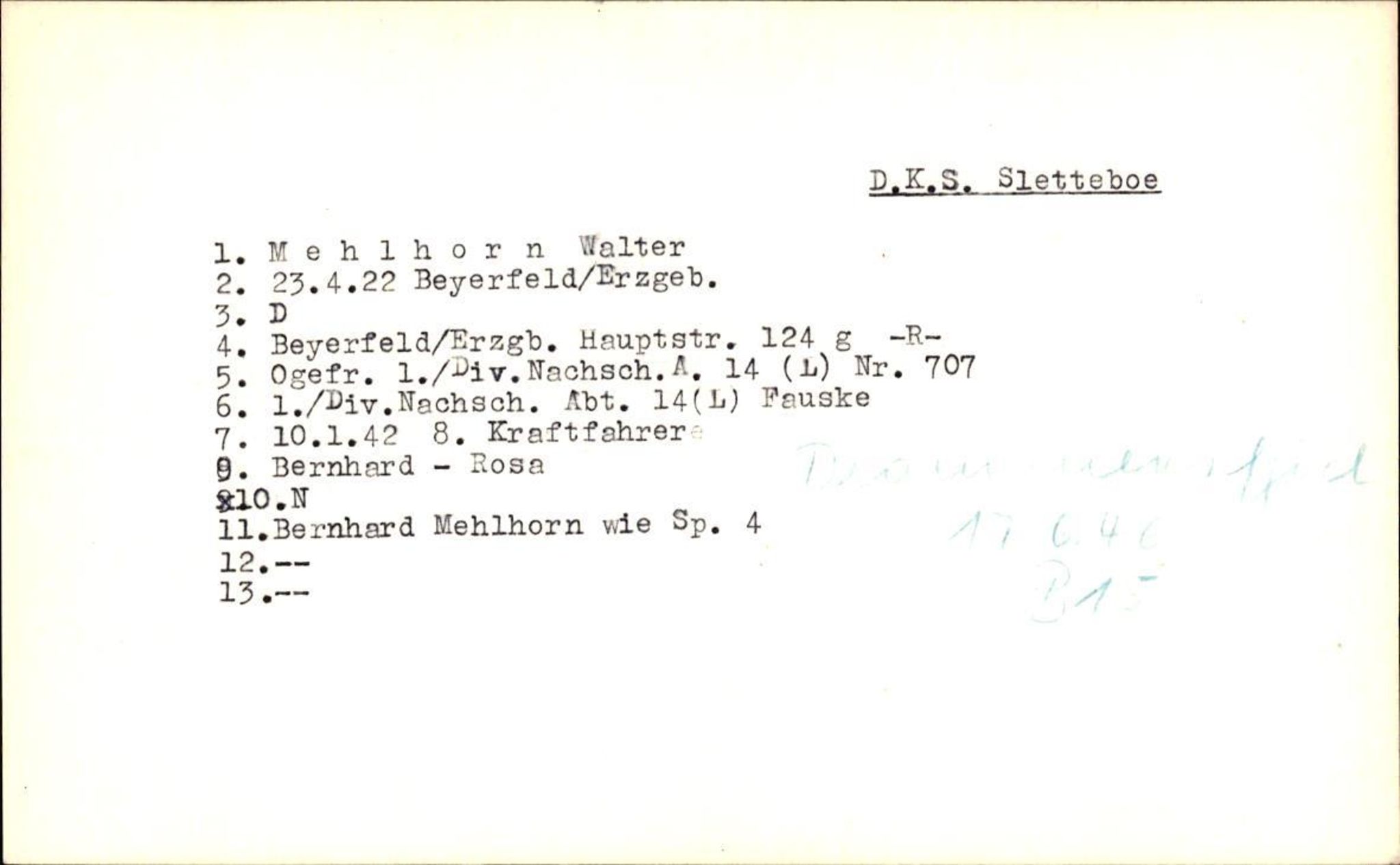 Hjemsendte tyskere , AV/RA-RAFA-6487/D/Db/L0019: Medrow-Mulsow, 1945-1947, p. 24