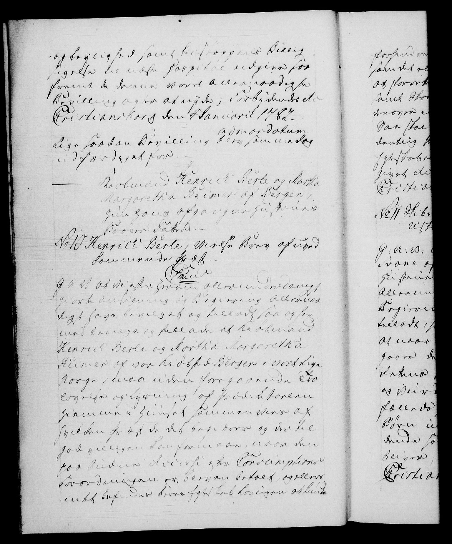 Danske Kanselli 1572-1799, AV/RA-EA-3023/F/Fc/Fca/Fcaa/L0049: Norske registre, 1782-1783, p. 5b