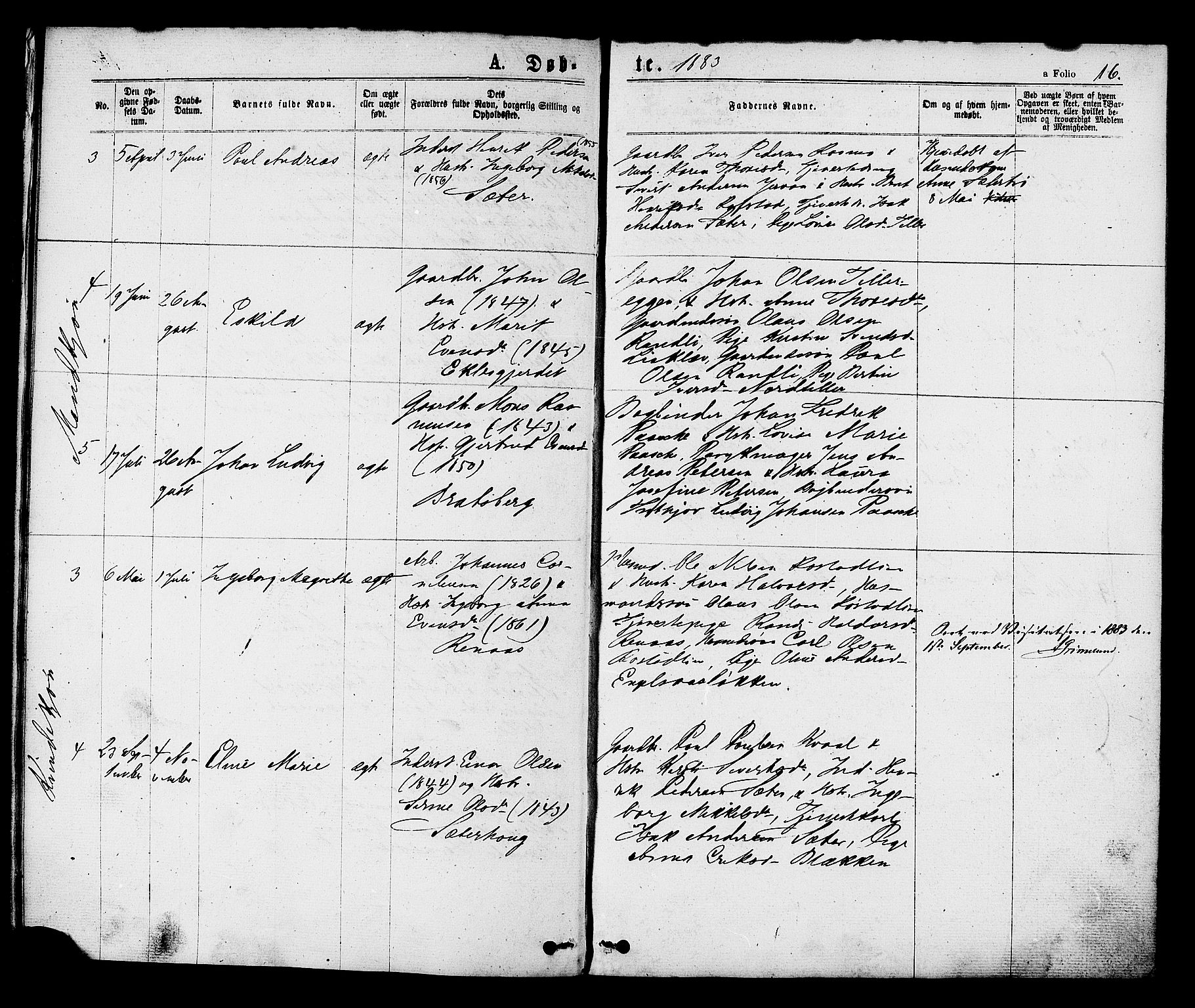 Ministerialprotokoller, klokkerbøker og fødselsregistre - Sør-Trøndelag, SAT/A-1456/608/L0334: Parish register (official) no. 608A03, 1877-1886, p. 16