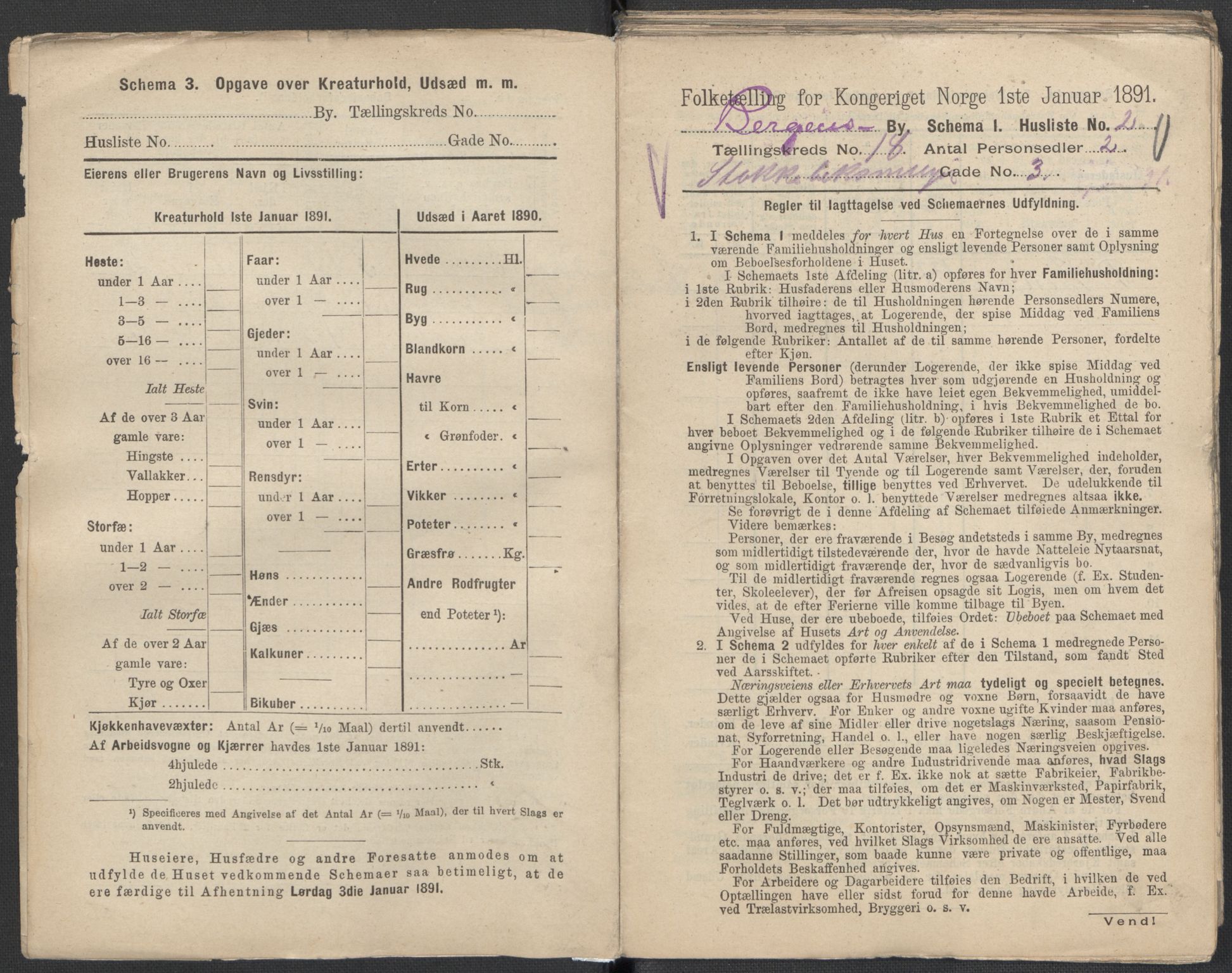 RA, 1891 Census for 1301 Bergen, 1891, p. 2775