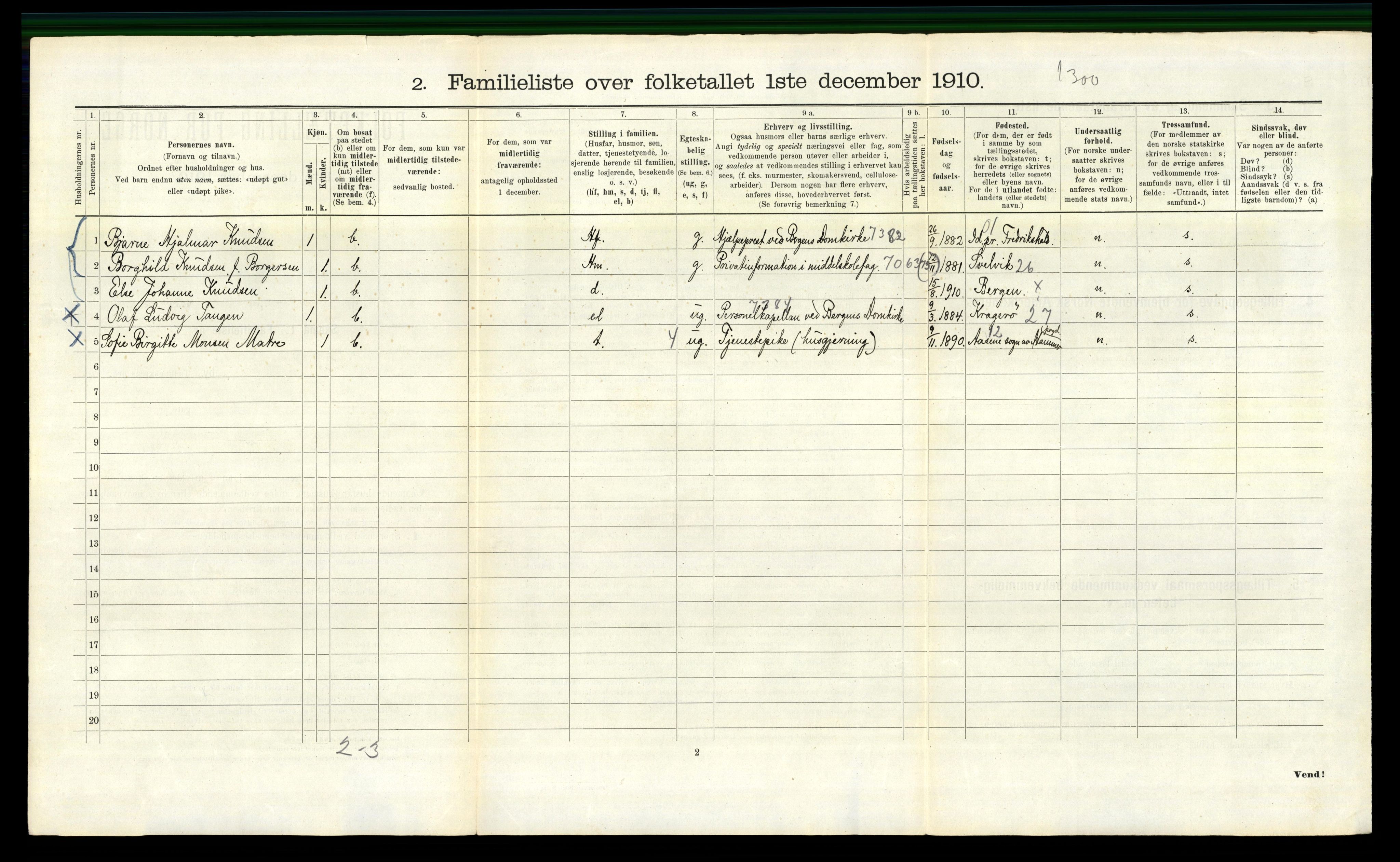 RA, 1910 census for Bergen, 1910, p. 26278