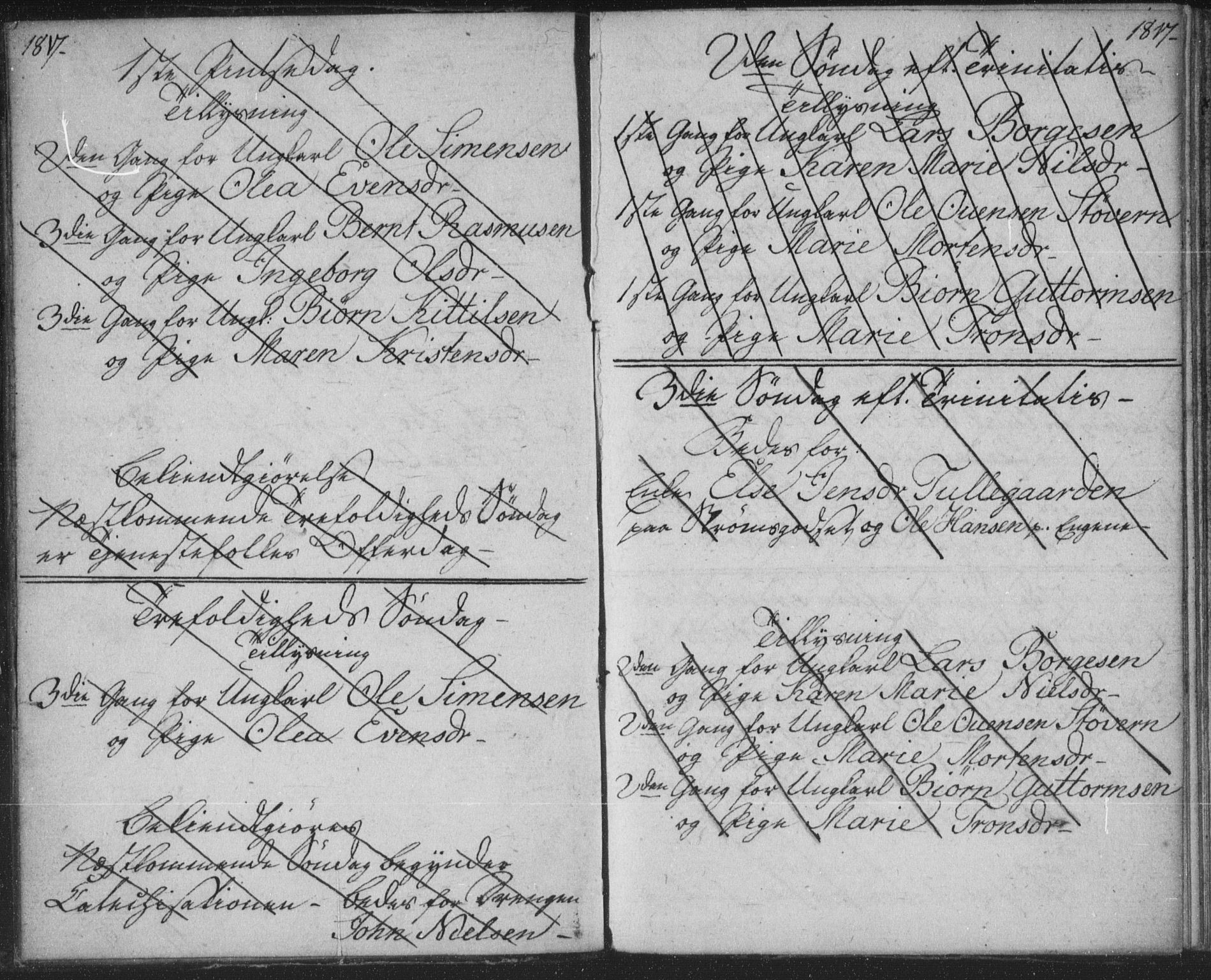 Bragernes kirkebøker, AV/SAKO-A-6/H/Ha/L0001: Banns register no. 1, 1817-1831