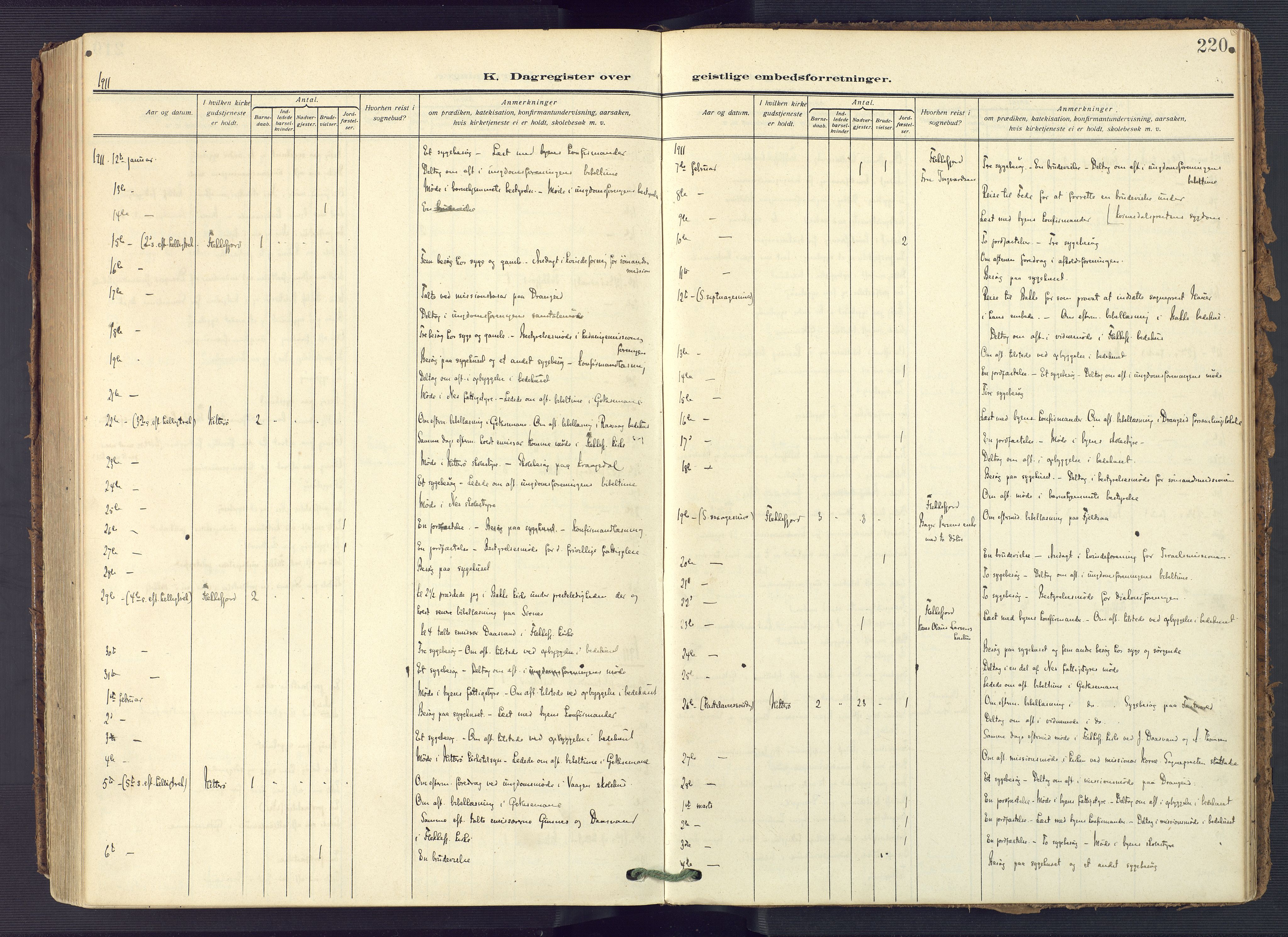 Flekkefjord sokneprestkontor, AV/SAK-1111-0012/F/Fa/Fac/L0010: Parish register (official) no. A 10, 1910-1927, p. 220