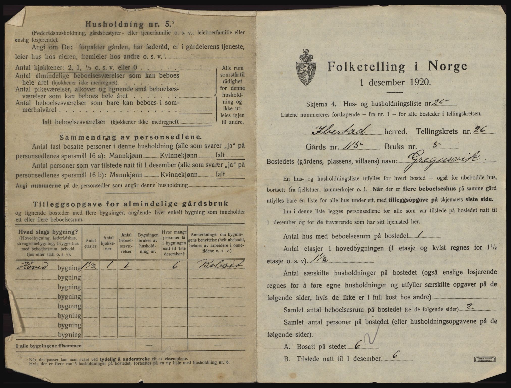 SATØ, 1920 census for Ibestad, 1920, p. 2014