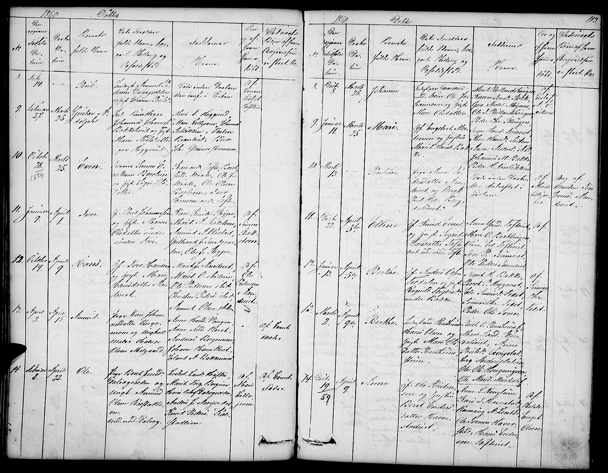 Sør-Fron prestekontor, AV/SAH-PREST-010/H/Ha/Hab/L0001: Parish register (copy) no. 1, 1844-1863, p. 113