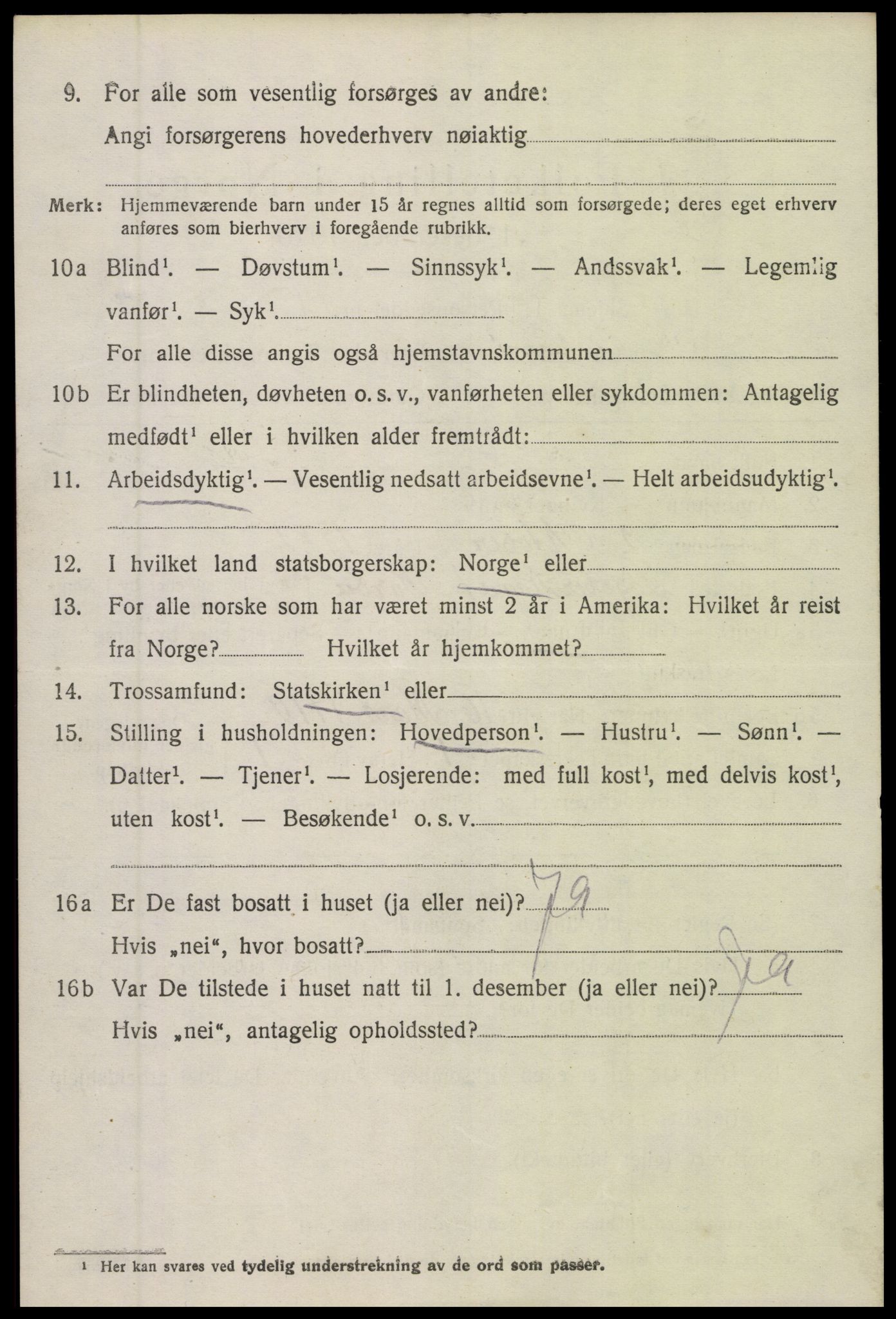 SAK, 1920 census for Øyestad, 1920, p. 9237