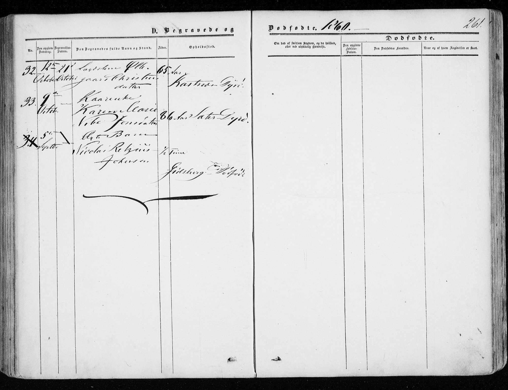 Tranøy sokneprestkontor, SATØ/S-1313/I/Ia/Iaa/L0007kirke: Parish register (official) no. 7, 1856-1866, p. 261