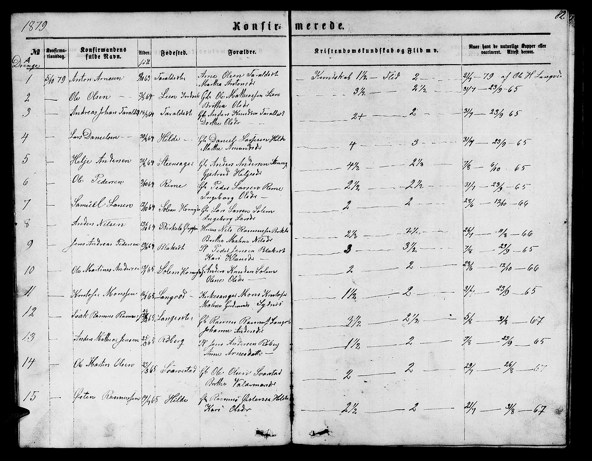 Innvik sokneprestembete, AV/SAB-A-80501: Parish register (copy) no. A 2, 1864-1885, p. 82