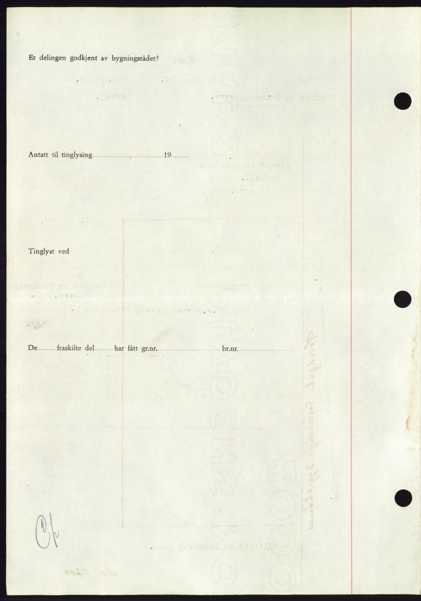 Søre Sunnmøre sorenskriveri, AV/SAT-A-4122/1/2/2C/L0085: Mortgage book no. 11A, 1949-1949, Diary no: : 1586/1949