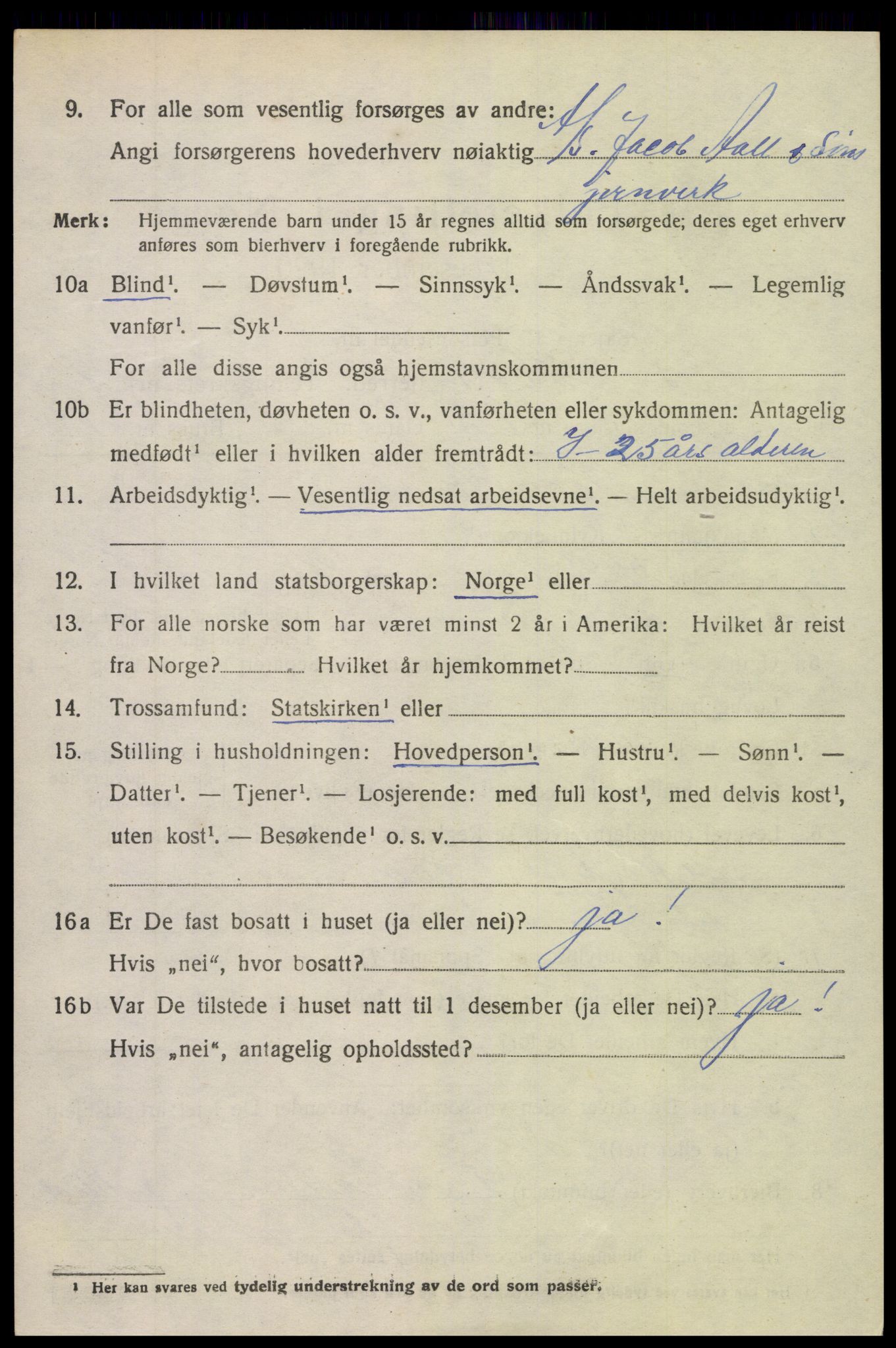 SAK, 1920 census for Holt, 1920, p. 4897