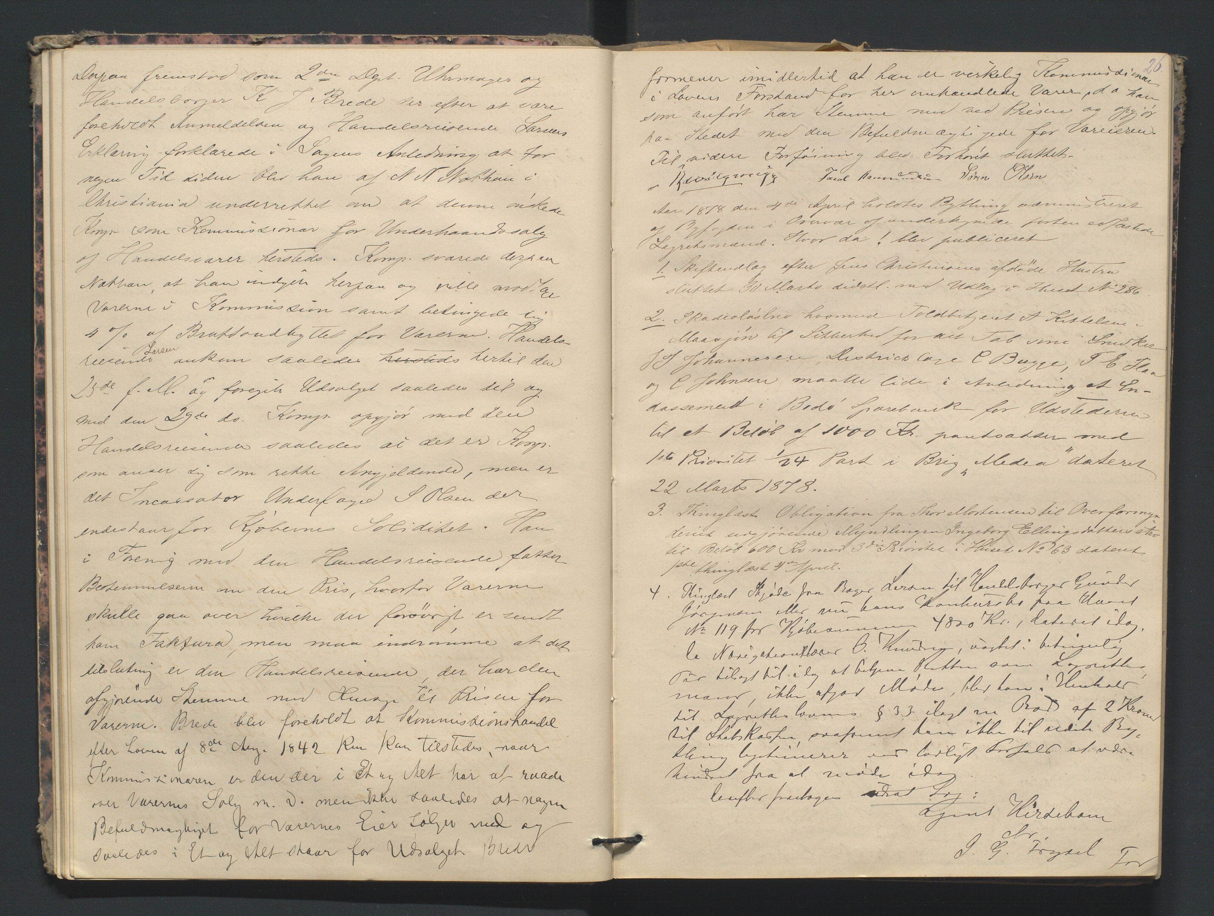 Risør byfogd, AV/SAK-1222-0005/F/Fa/L0004: Justisprotokoll nr. 4, 1877-1880, p. 25b-26a