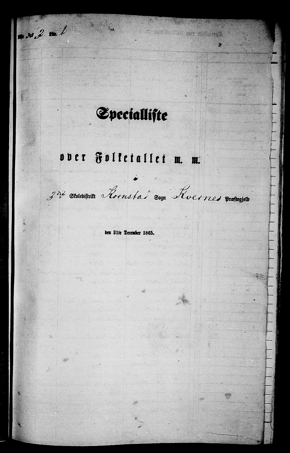 RA, 1865 census for Kvernes, 1865, p. 58