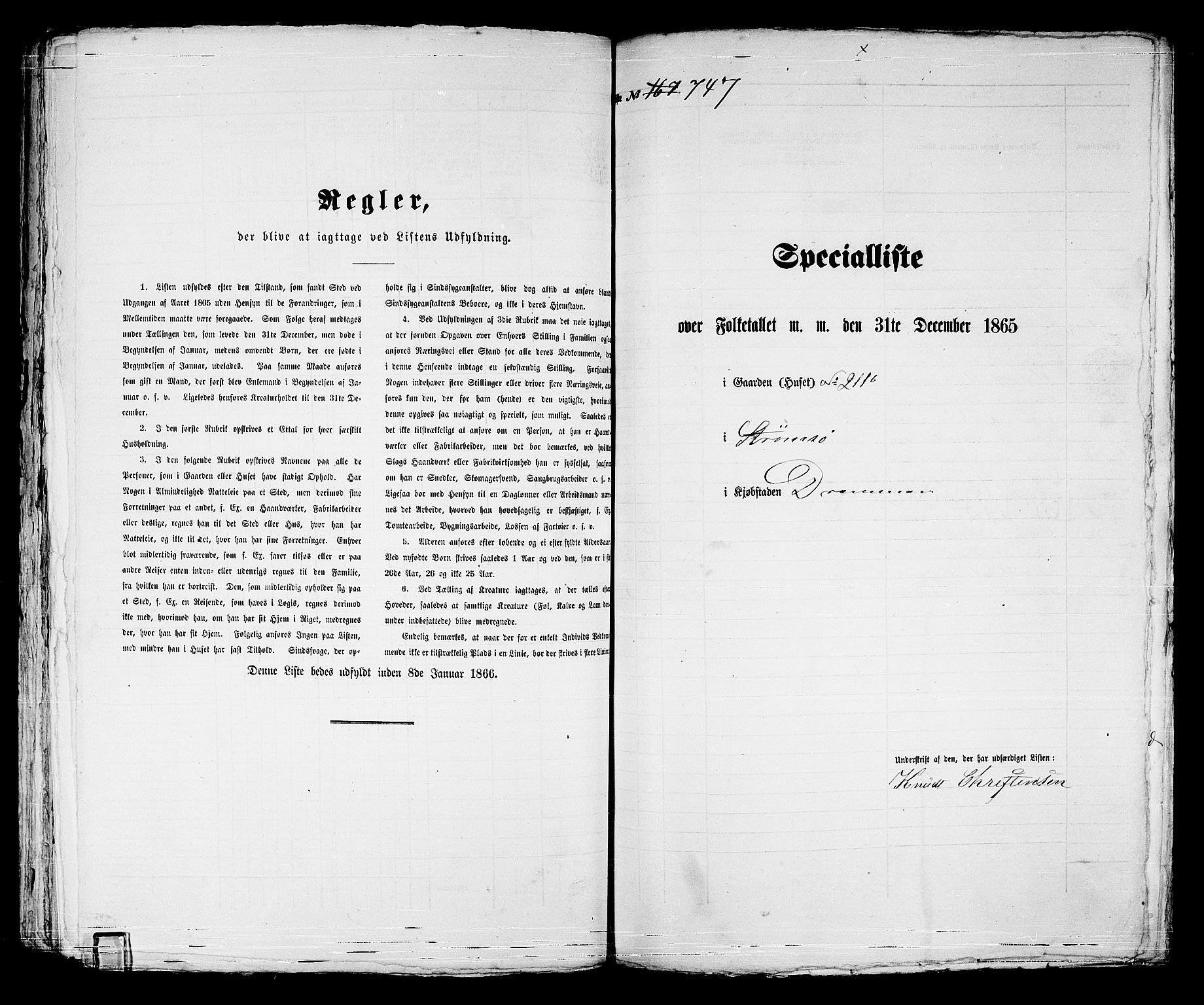 RA, 1865 census for Strømsø in Drammen, 1865, p. 307