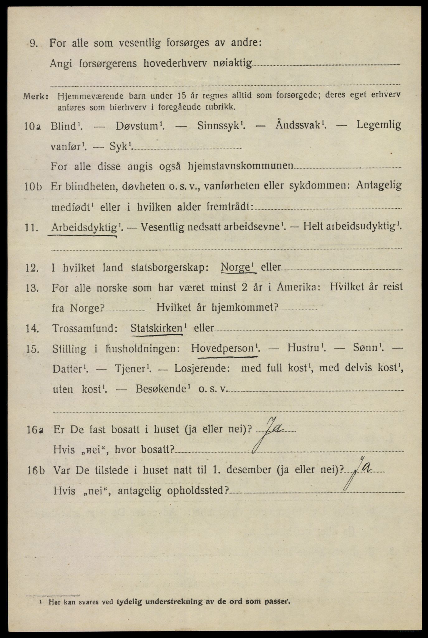 SAO, 1920 census for Moss land district, 1920, p. 2496