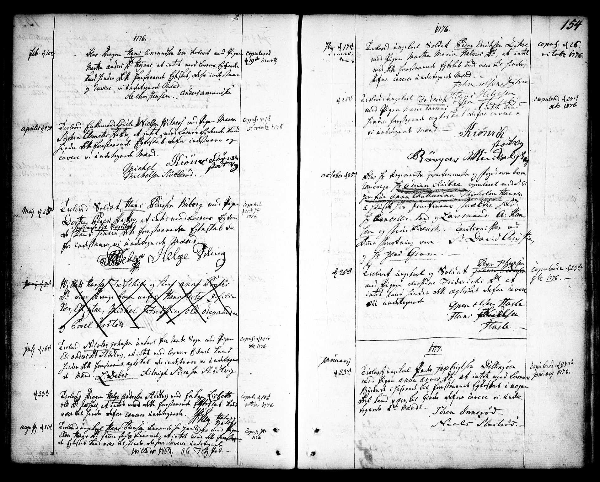 Rygge prestekontor Kirkebøker, AV/SAO-A-10084b/F/Fa/L0002: Parish register (official) no. 2, 1771-1814, p. 154